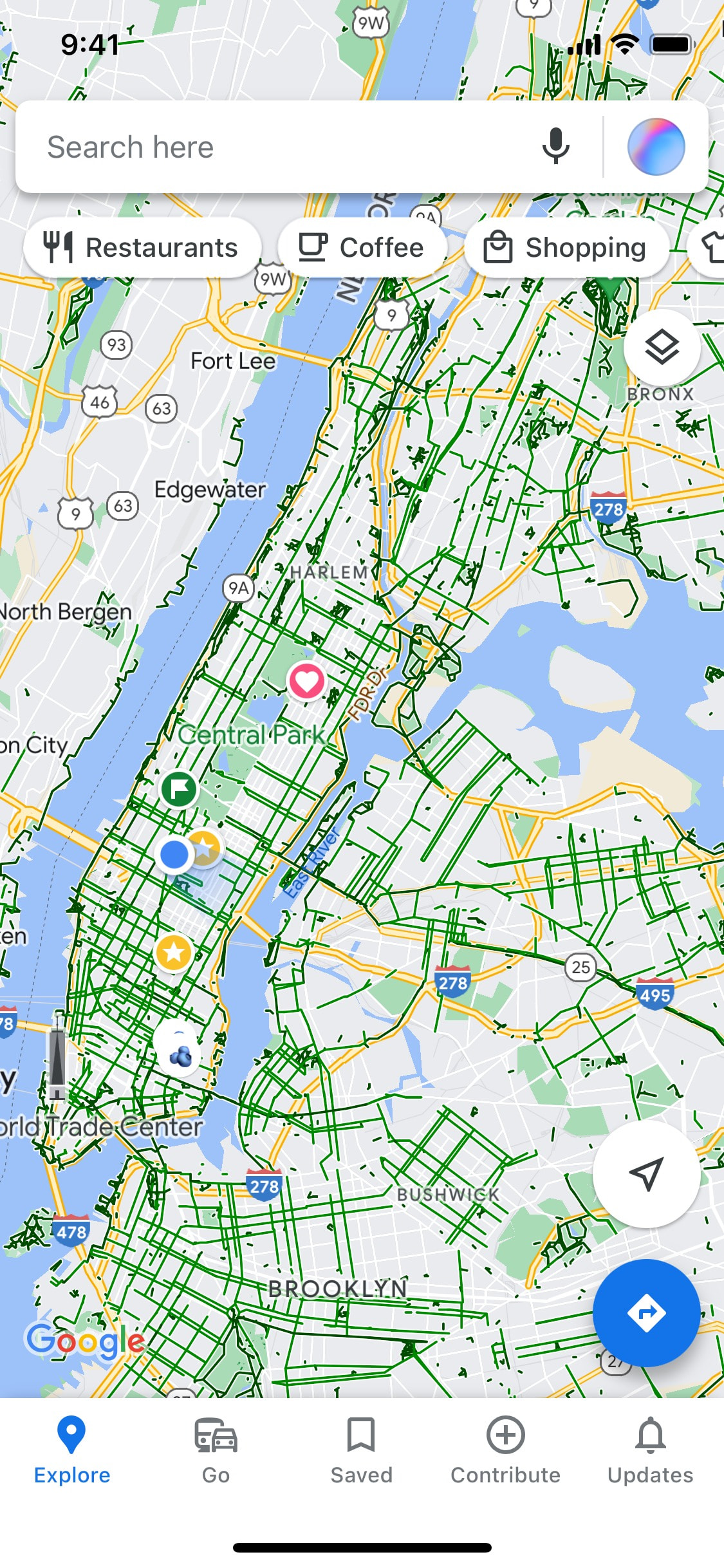 Google Maps iOS screen 275