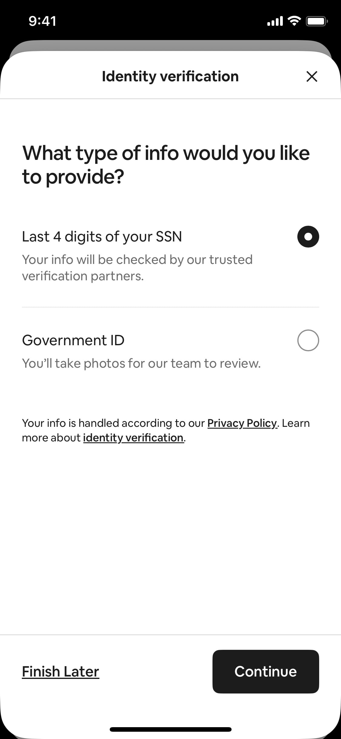 Airbnb iOS screen 540