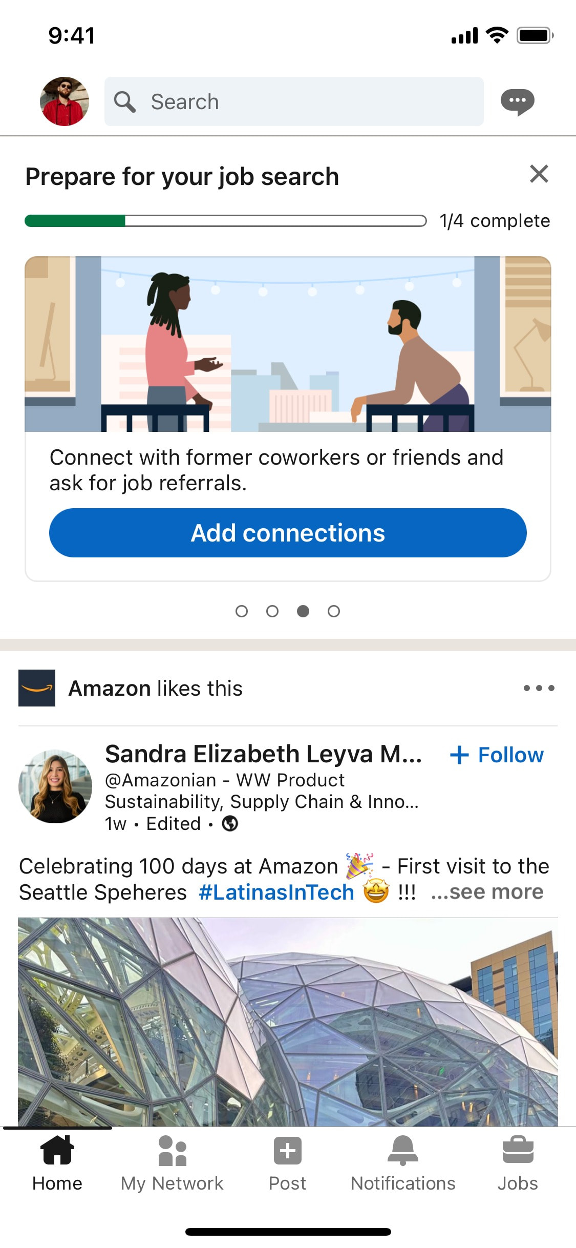 LinkedIn iOS screen 440