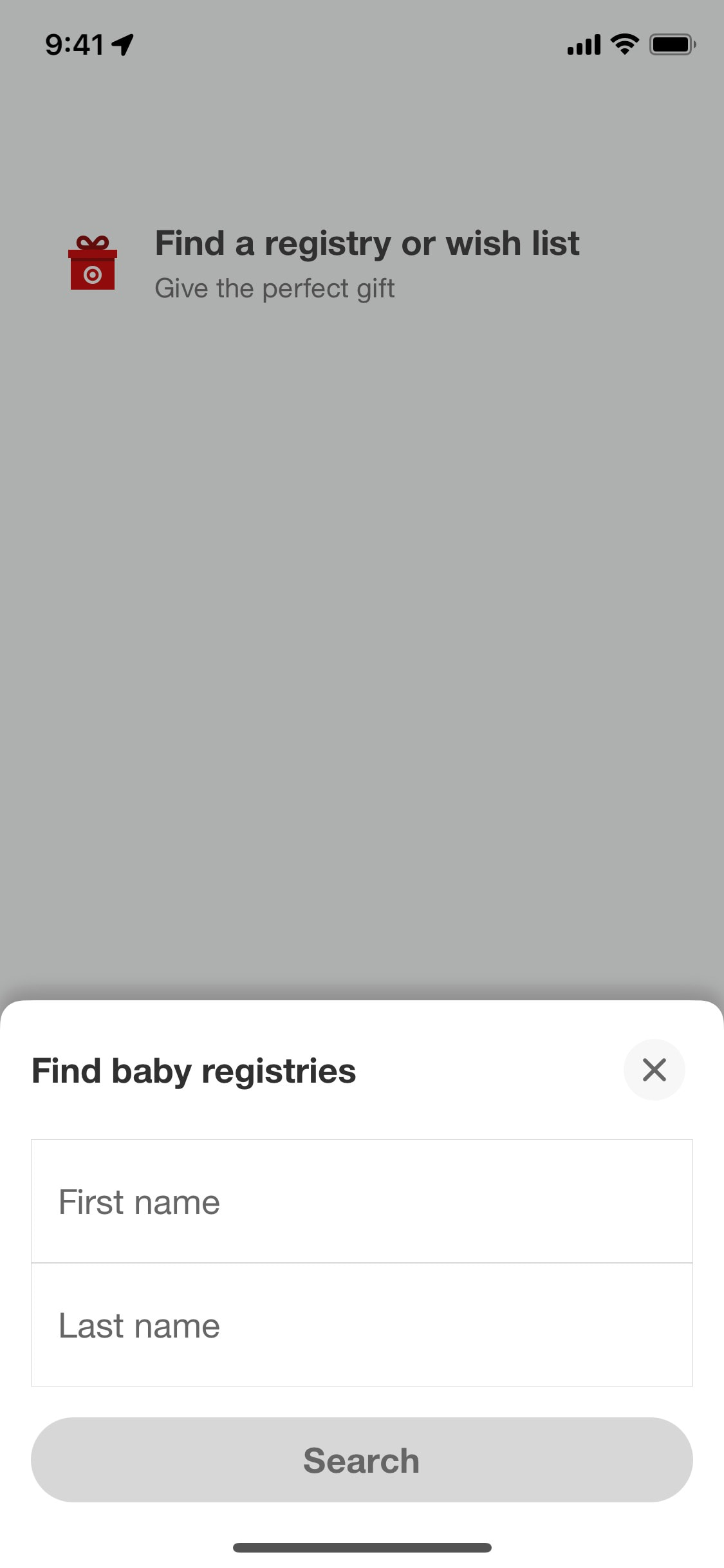 Target iOS screen 160