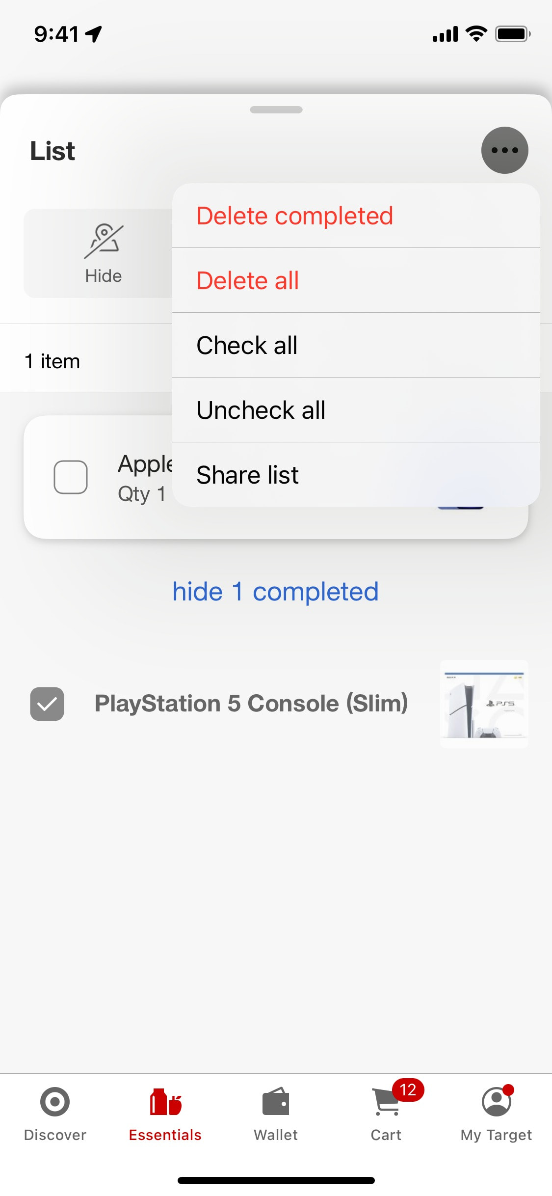 Target iOS screen 299