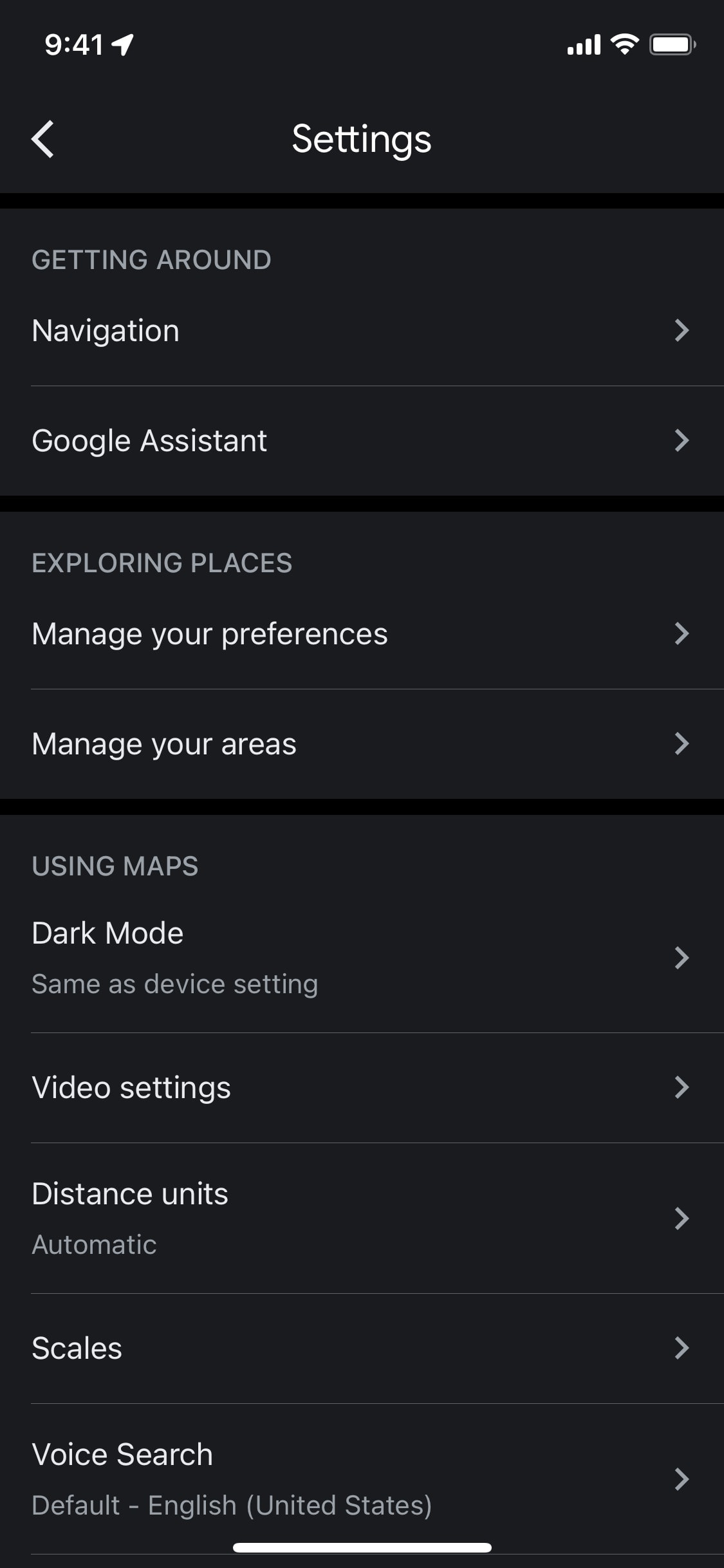 Google Maps iOS screen 287