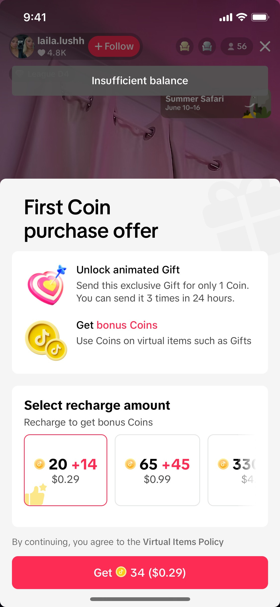 TikTok iOS screen 398