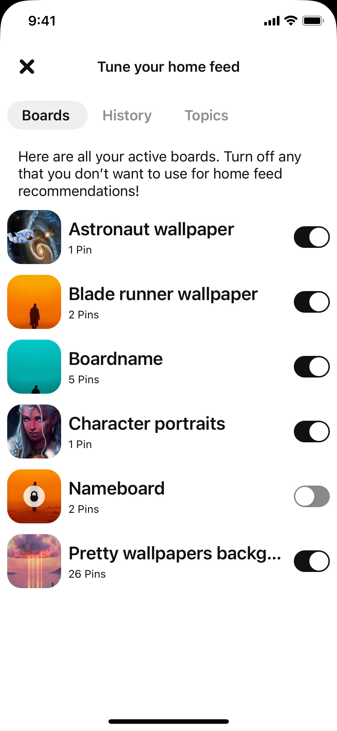 Pinterest iOS screen 331