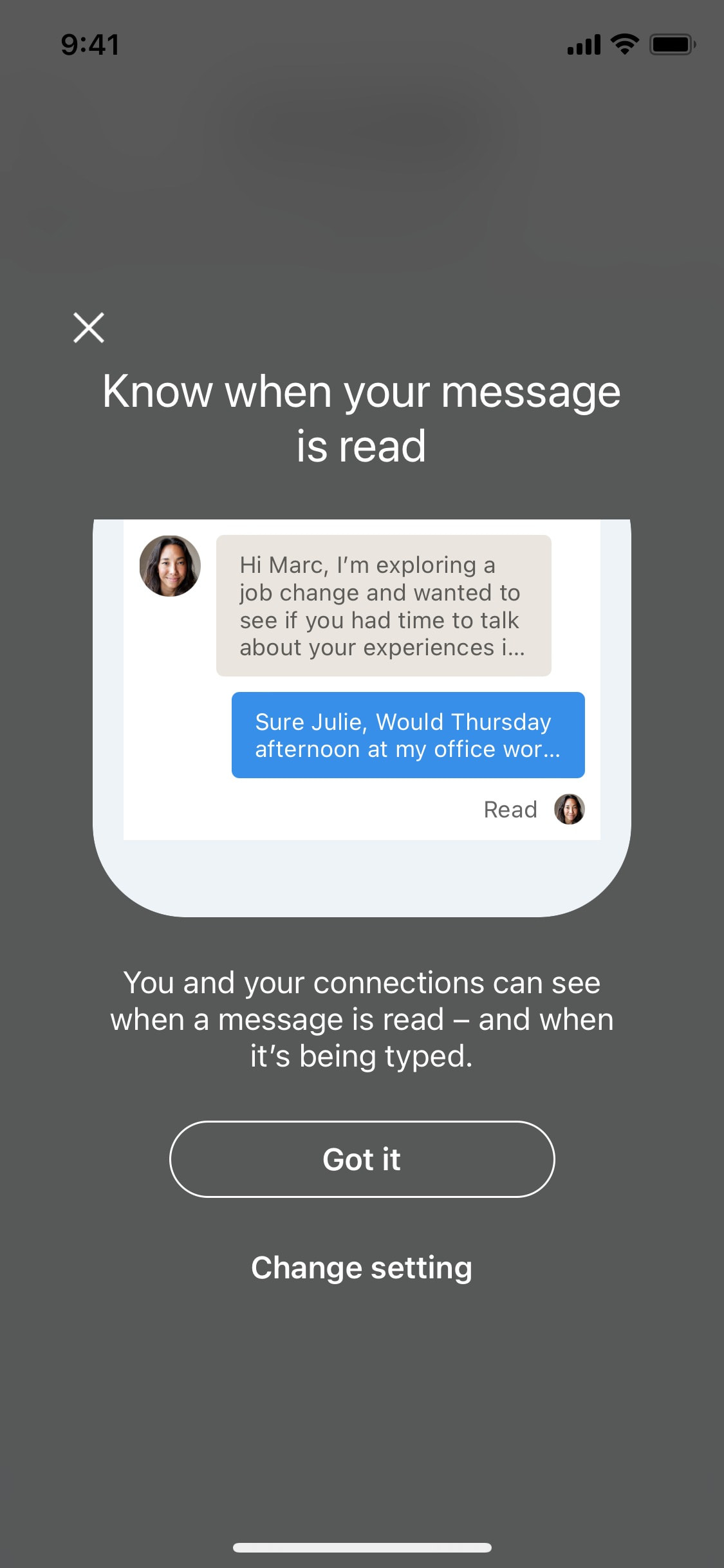 LinkedIn iOS screen 339