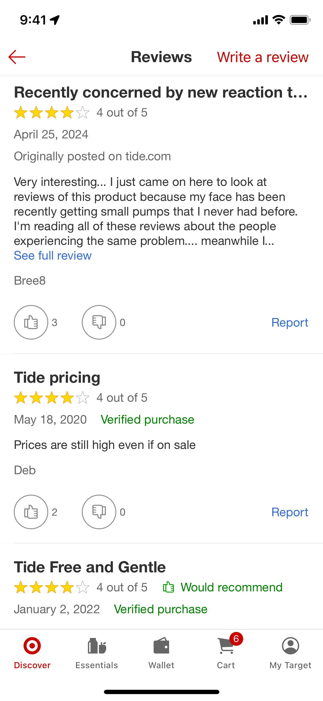 Target iOS screen 423