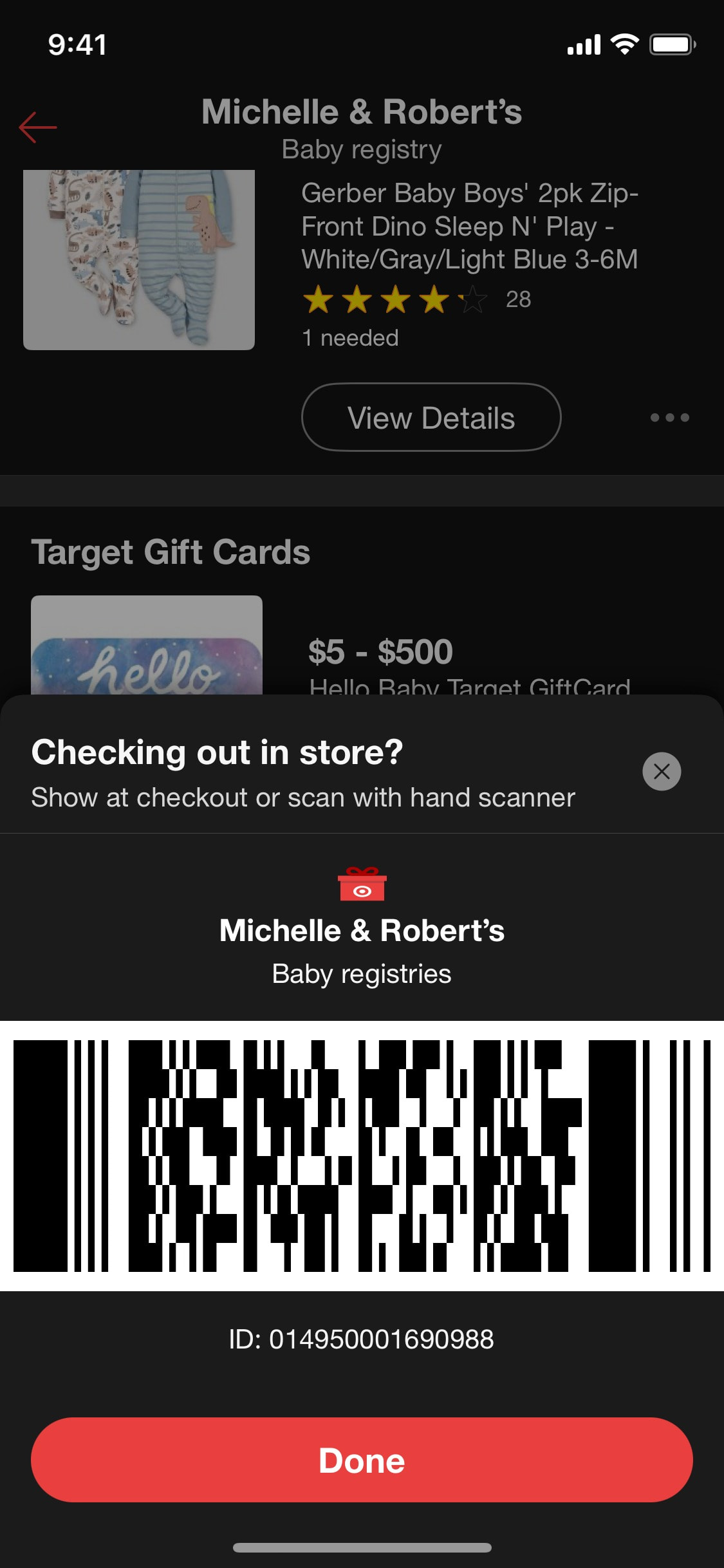 Target iOS screen 587