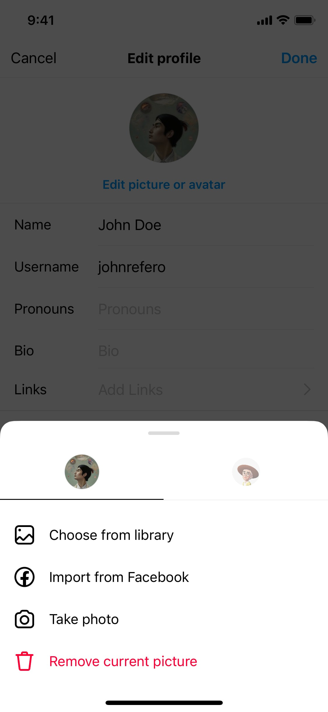Instagram iOS screen 919