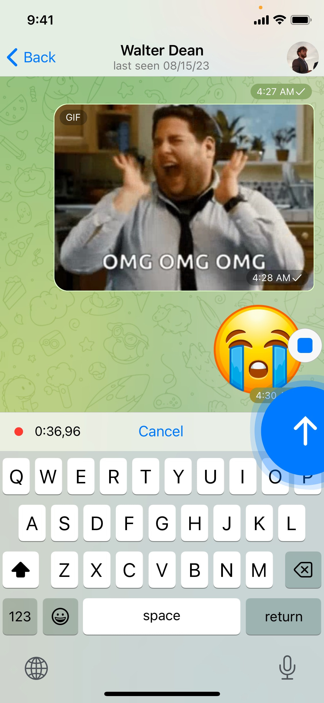 Telegram iOS screen 576