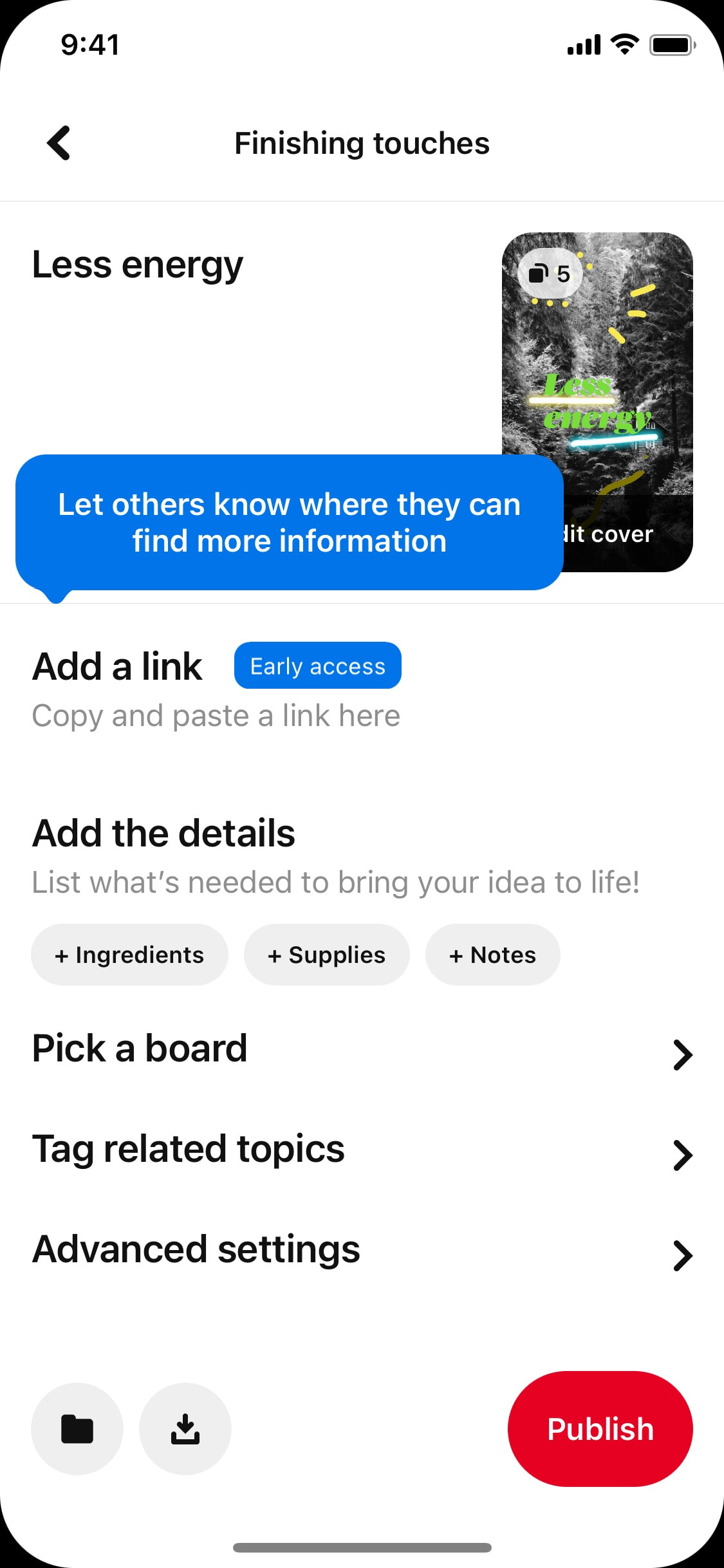 Pinterest iOS screen 92