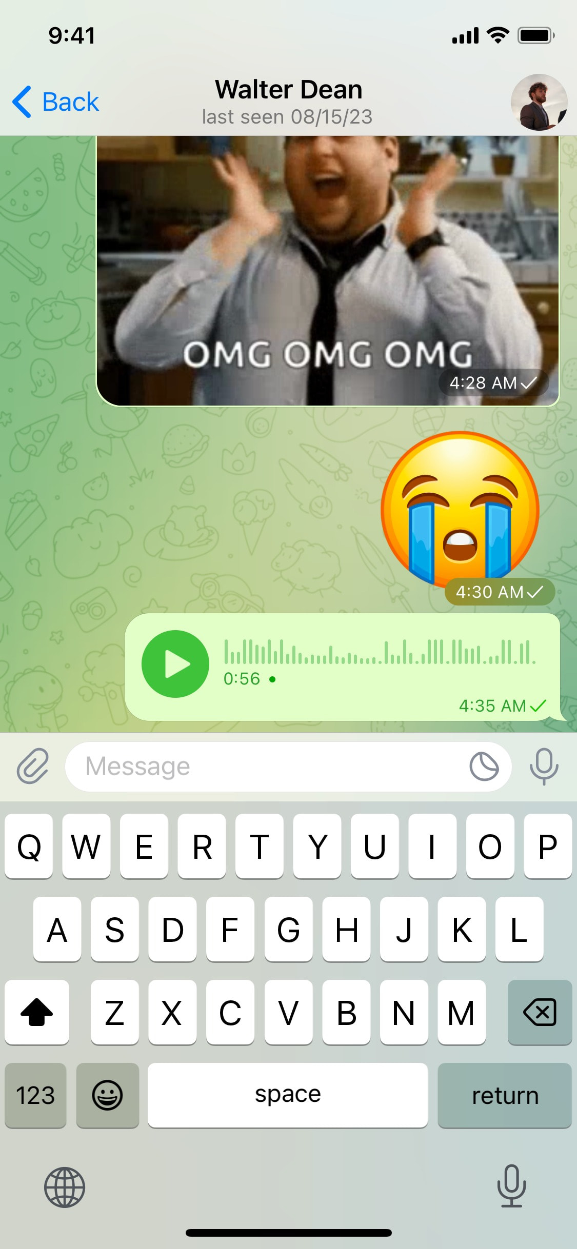 Telegram iOS screen 459