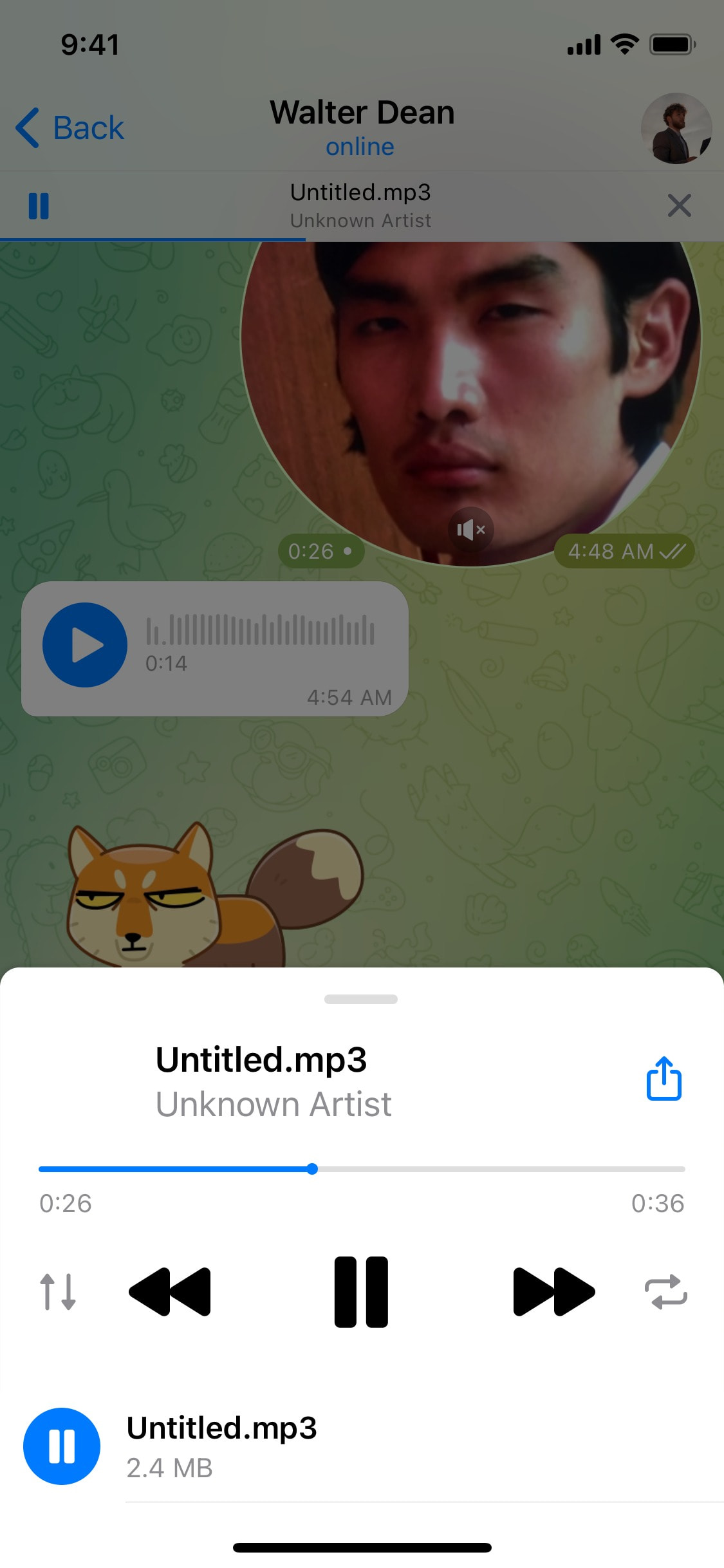 Telegram iOS screen 460