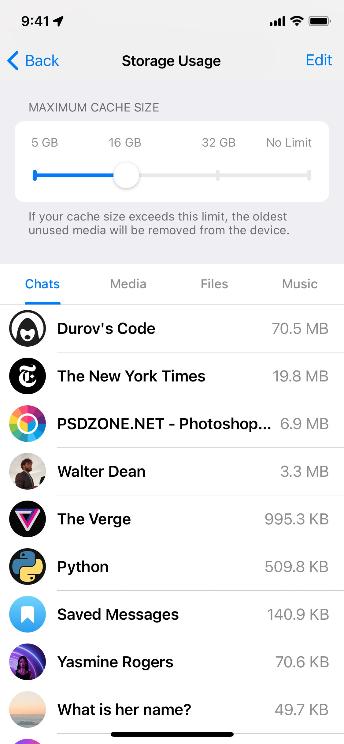 Telegram iOS screen 68