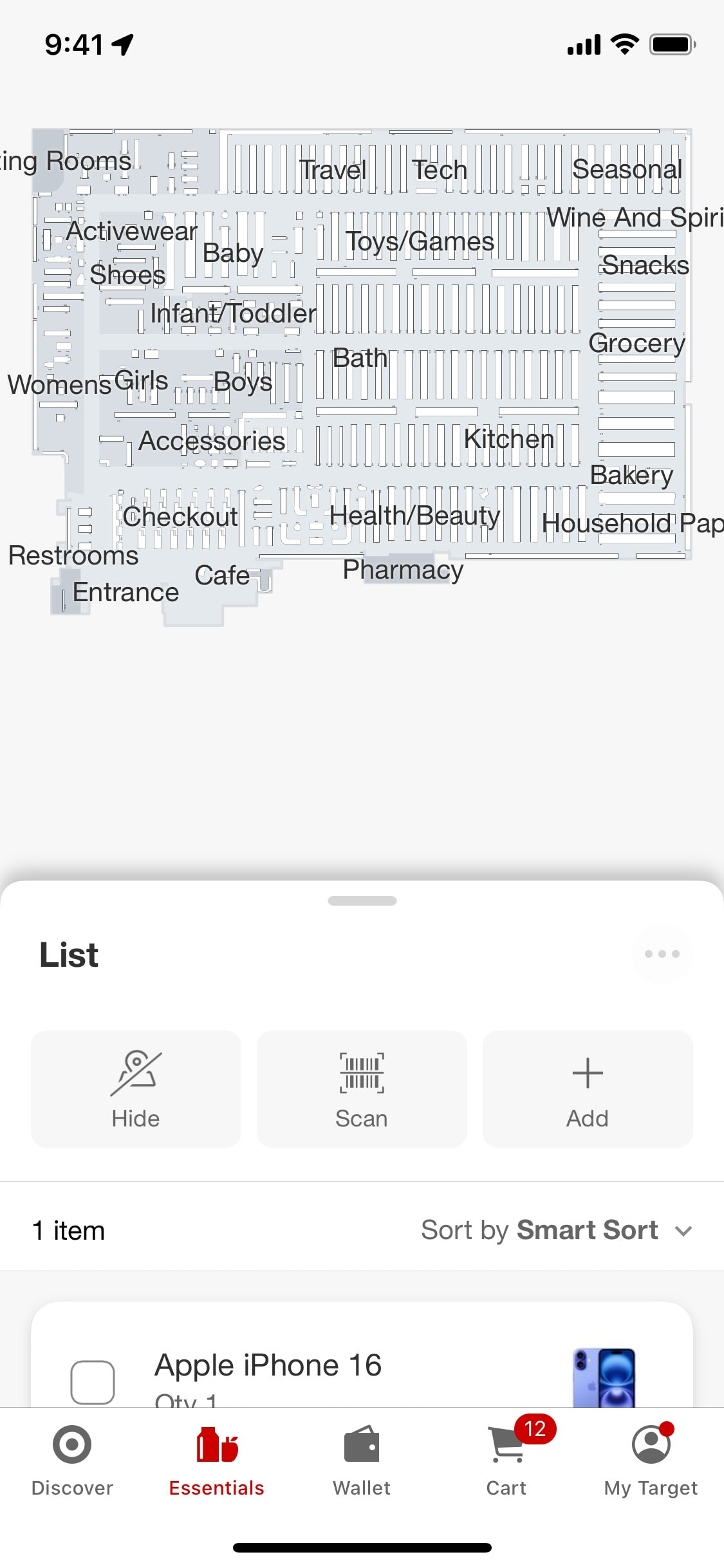 Target iOS screen 505