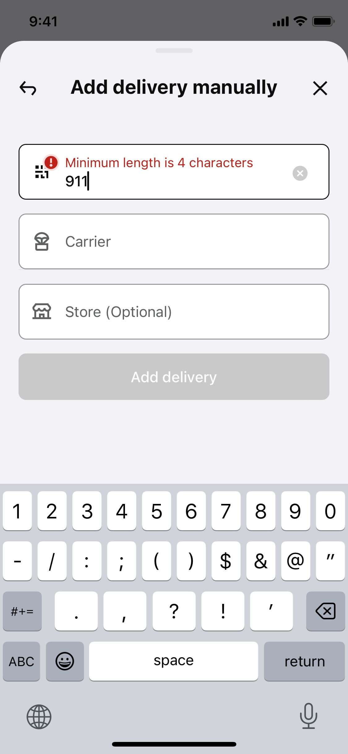 Klarna iOS screen 134