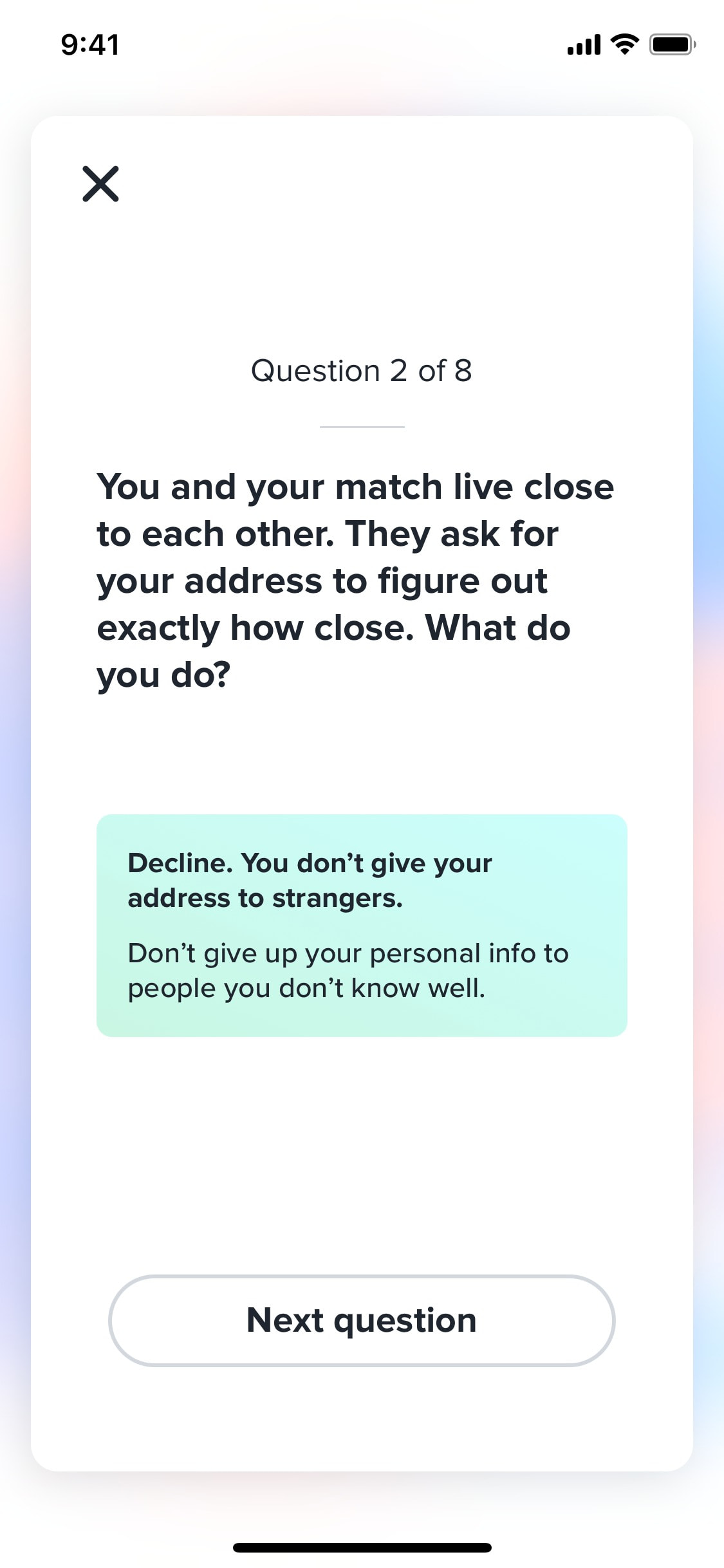 Tinder iOS screen 24