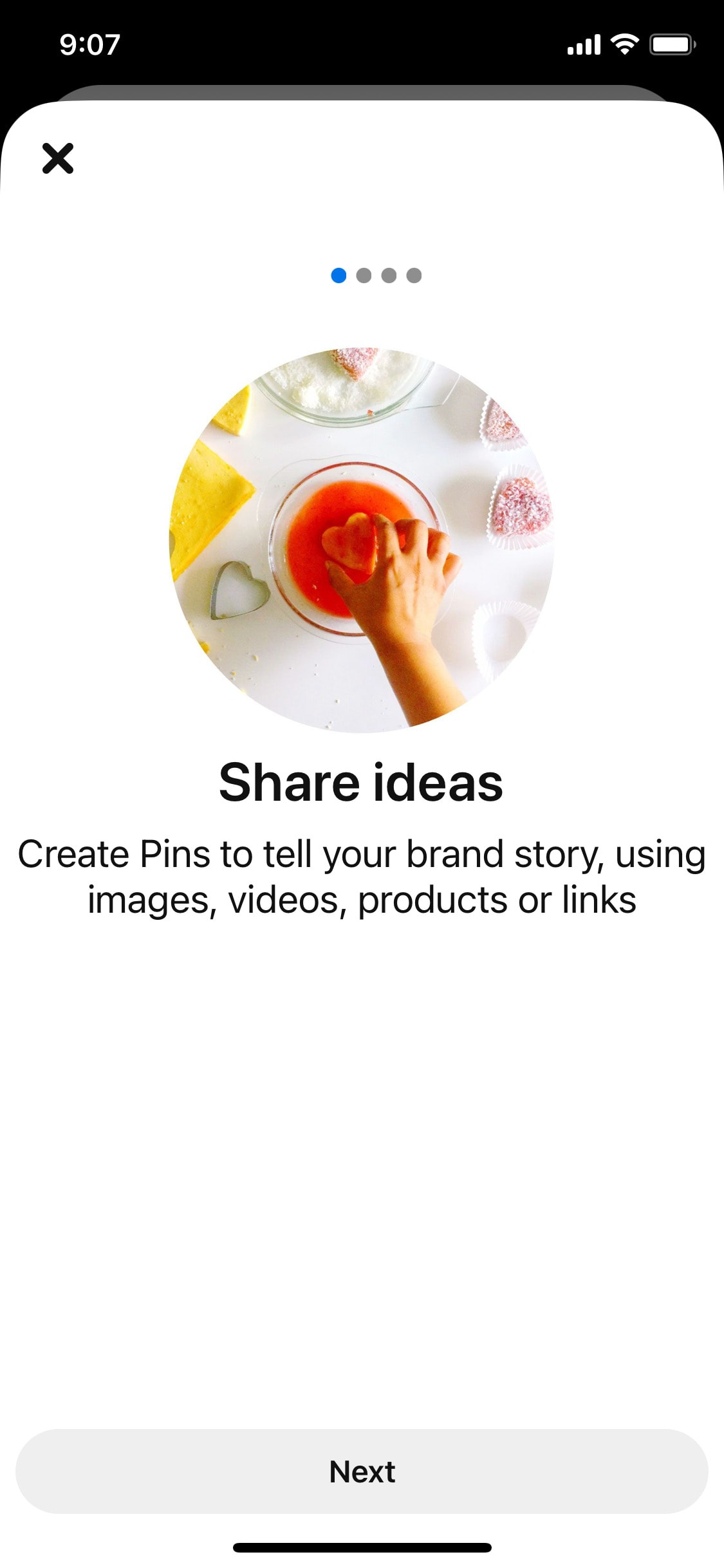 Pinterest iOS screen 156
