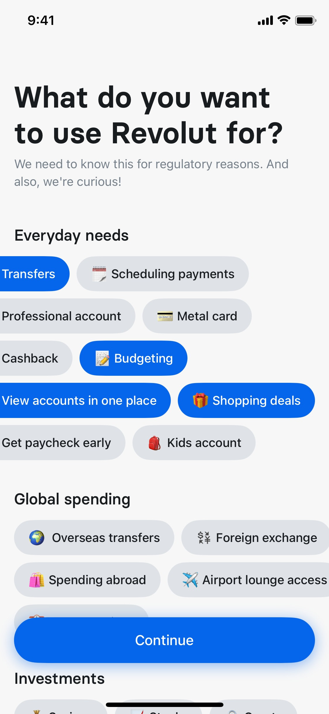 Revolut iOS screen 73