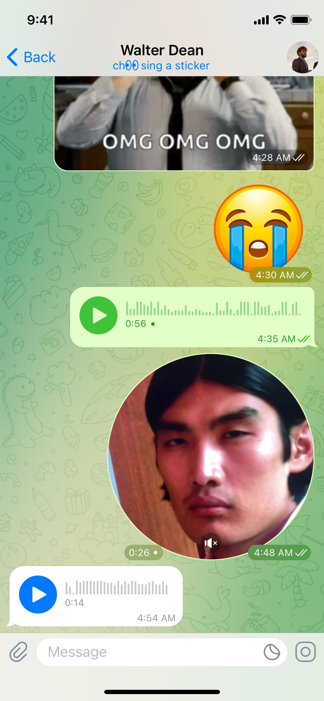Telegram iOS screen 320