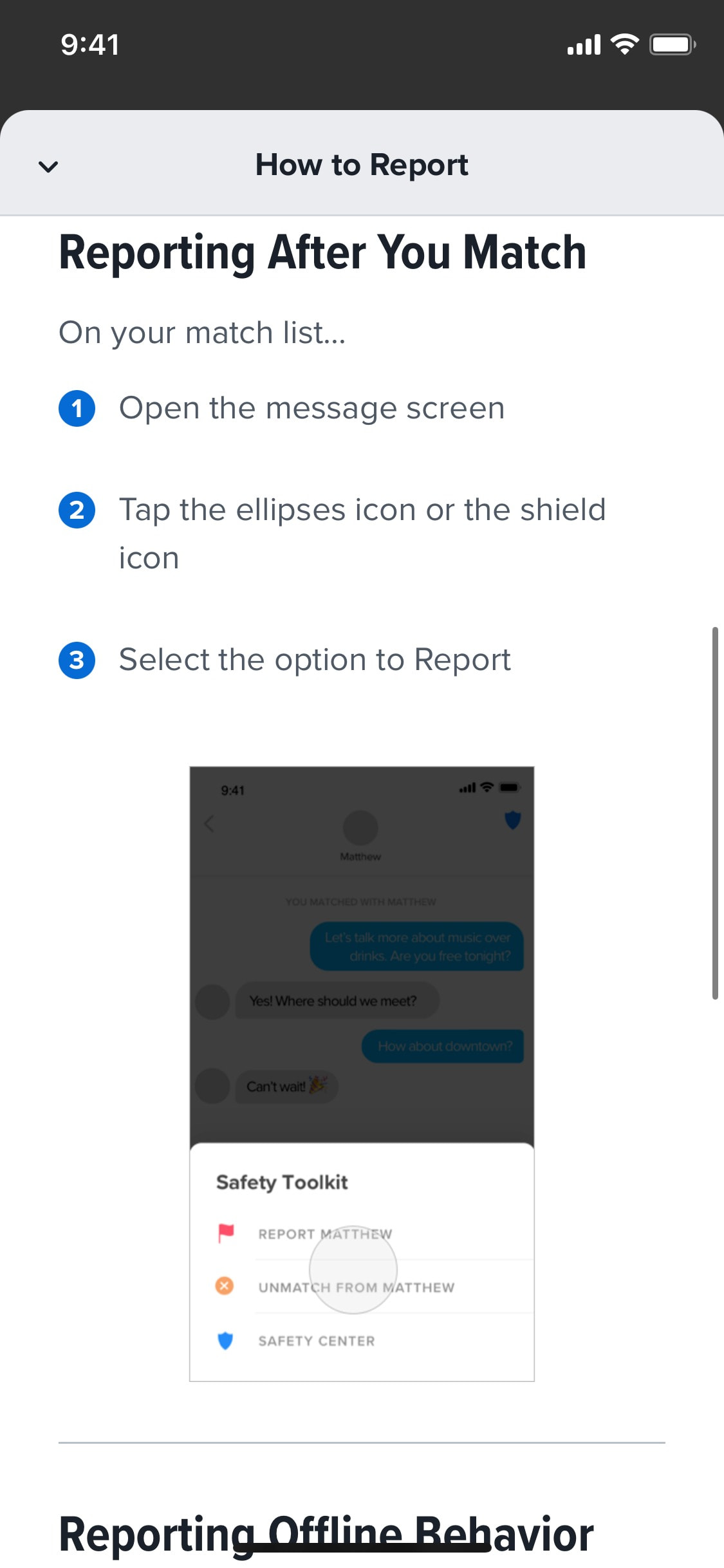 Tinder iOS screen 113