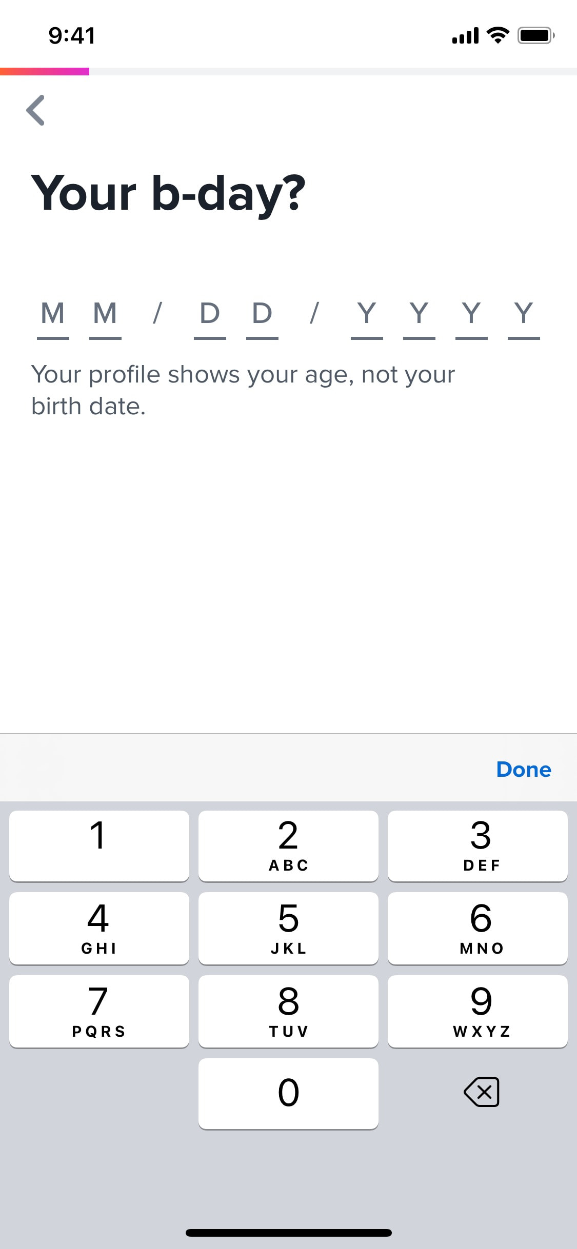 Tinder iOS screen 57