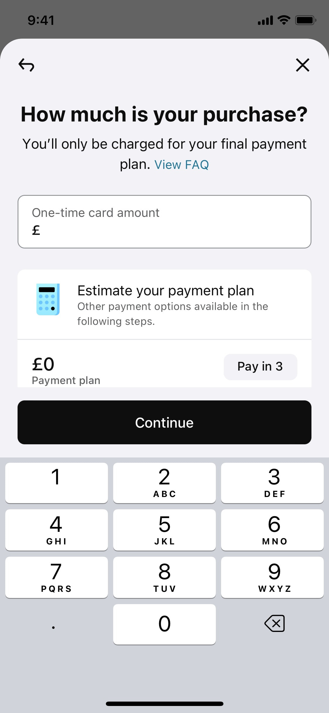 Klarna iOS screen 439