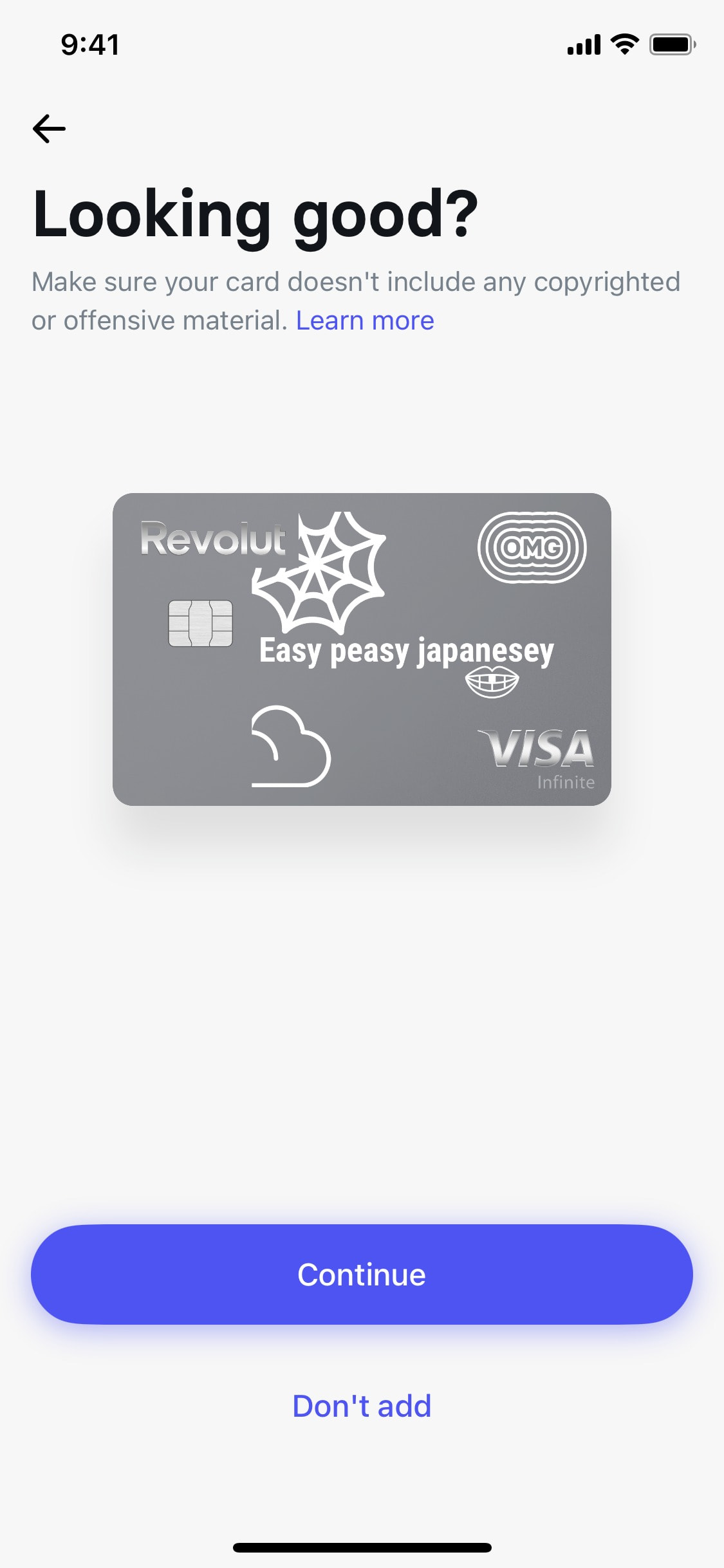 Revolut iOS screen 110