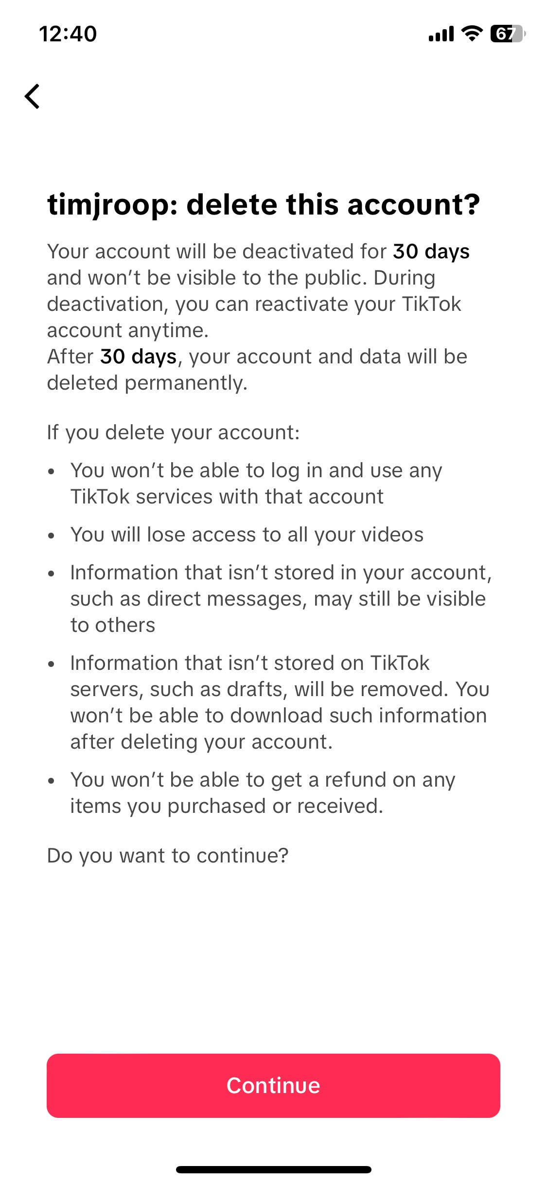 TikTok iOS screen 369