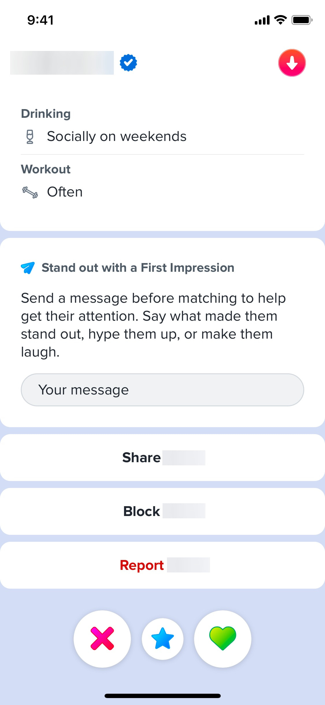 Tinder iOS screen 362