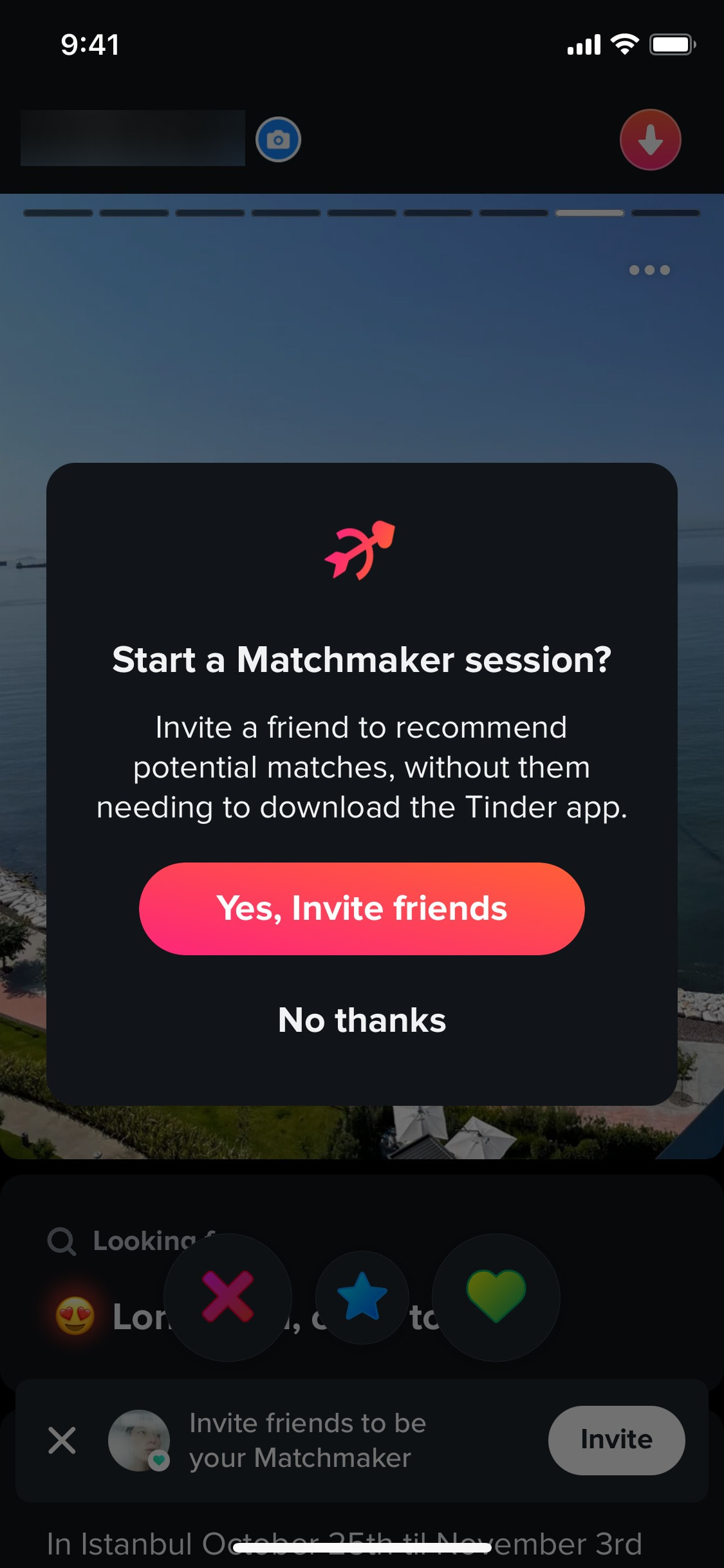 Tinder iOS screen 119