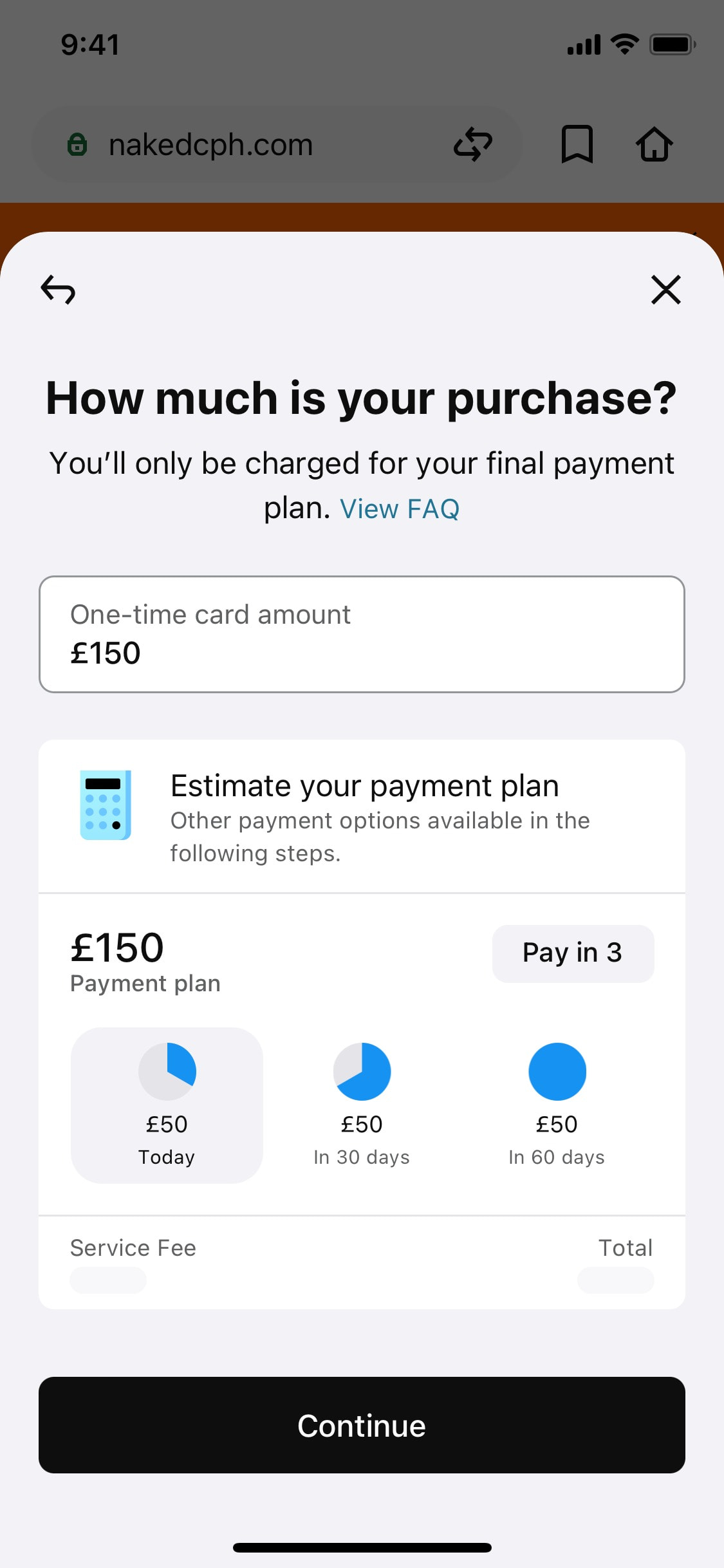 Klarna iOS screen 248