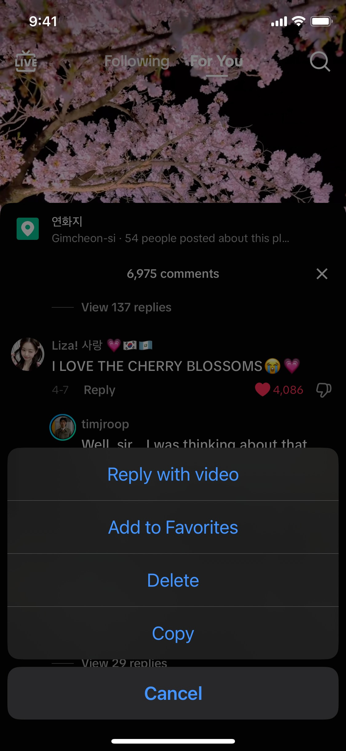TikTok iOS screen 275