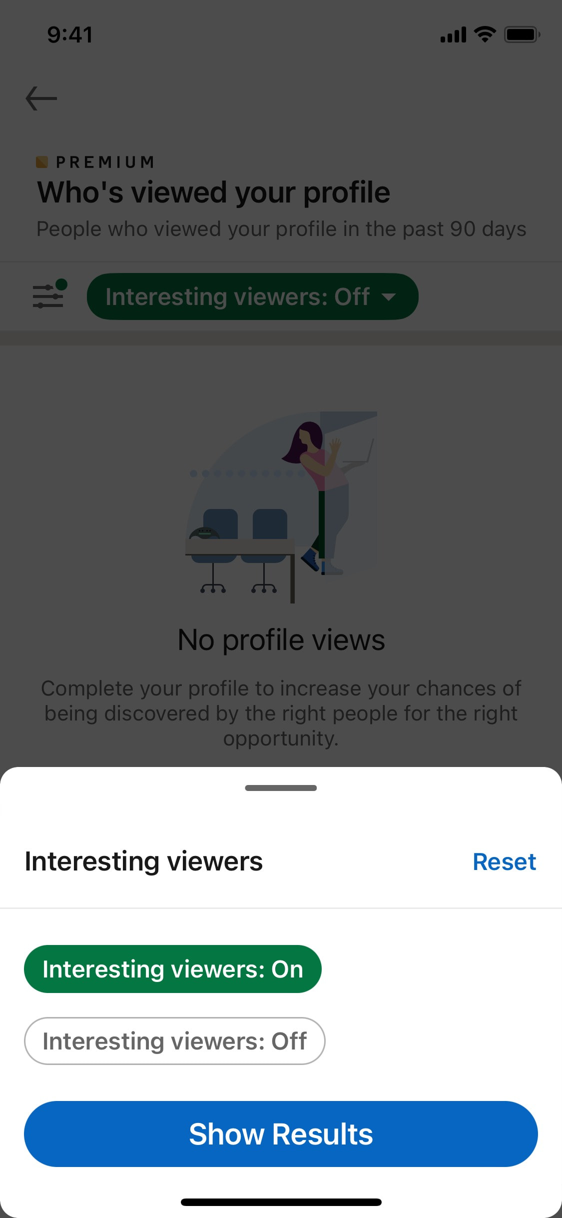 LinkedIn iOS screen 228