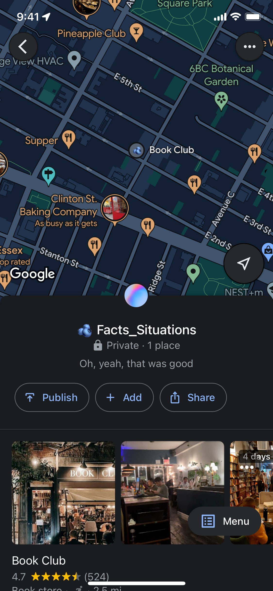 Google Maps iOS screen 28