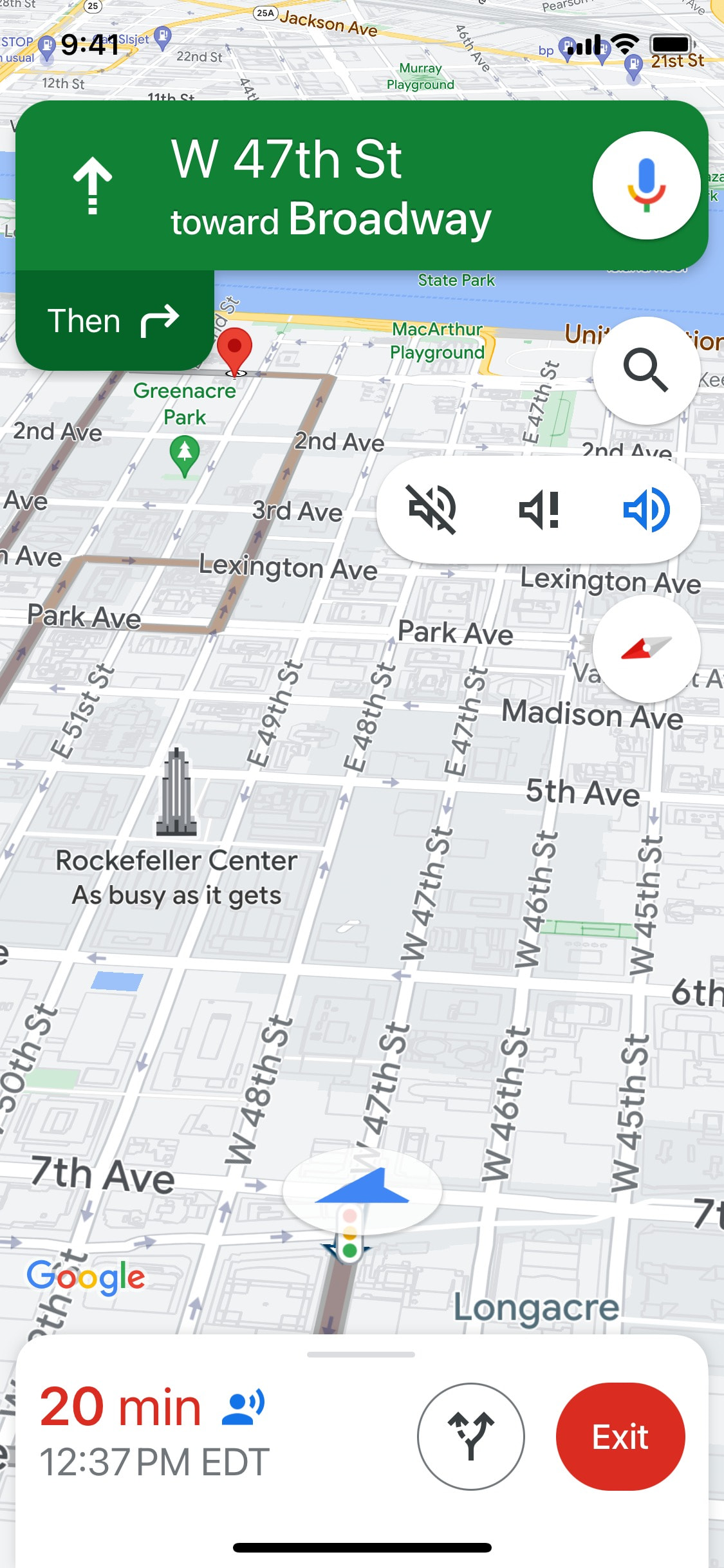 Google Maps iOS screen 710