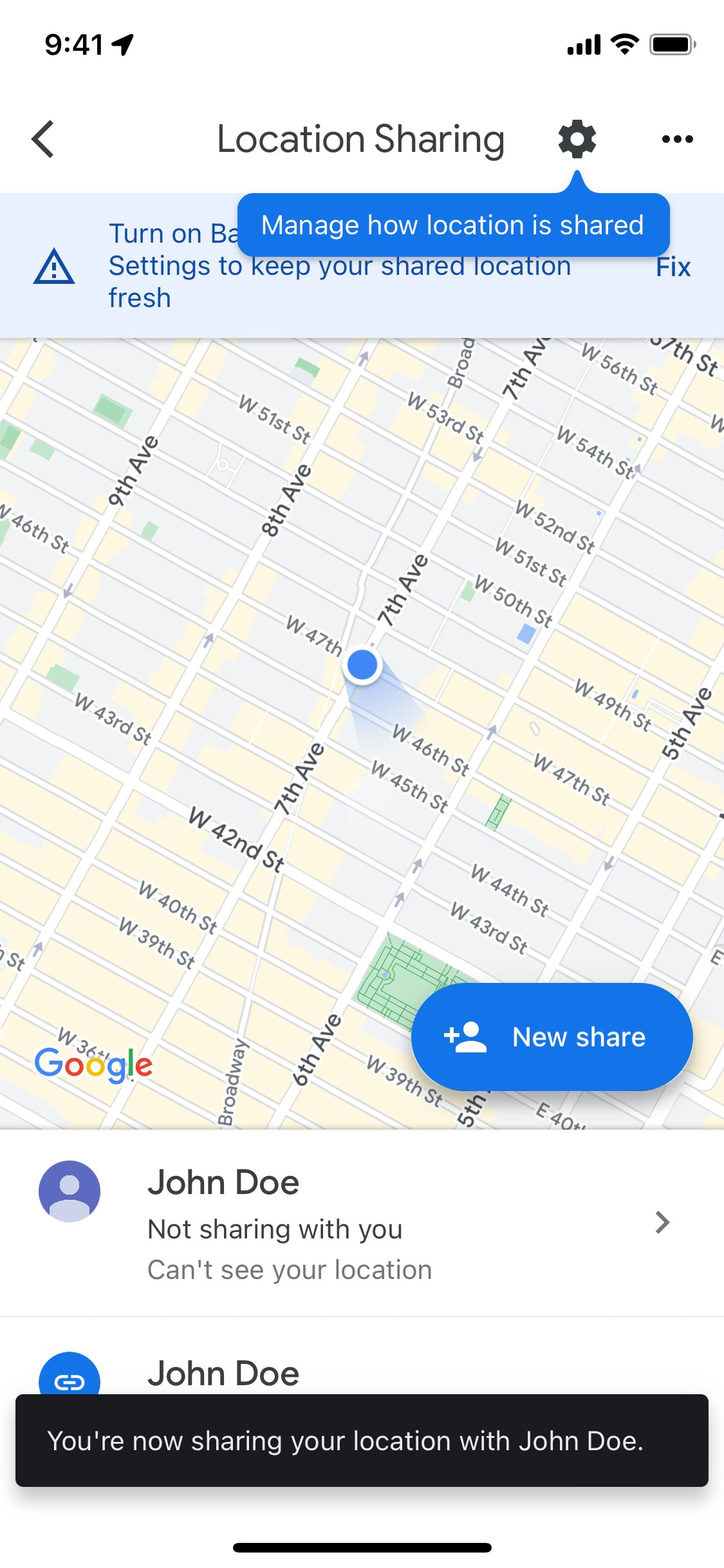 Google Maps iOS screen 34