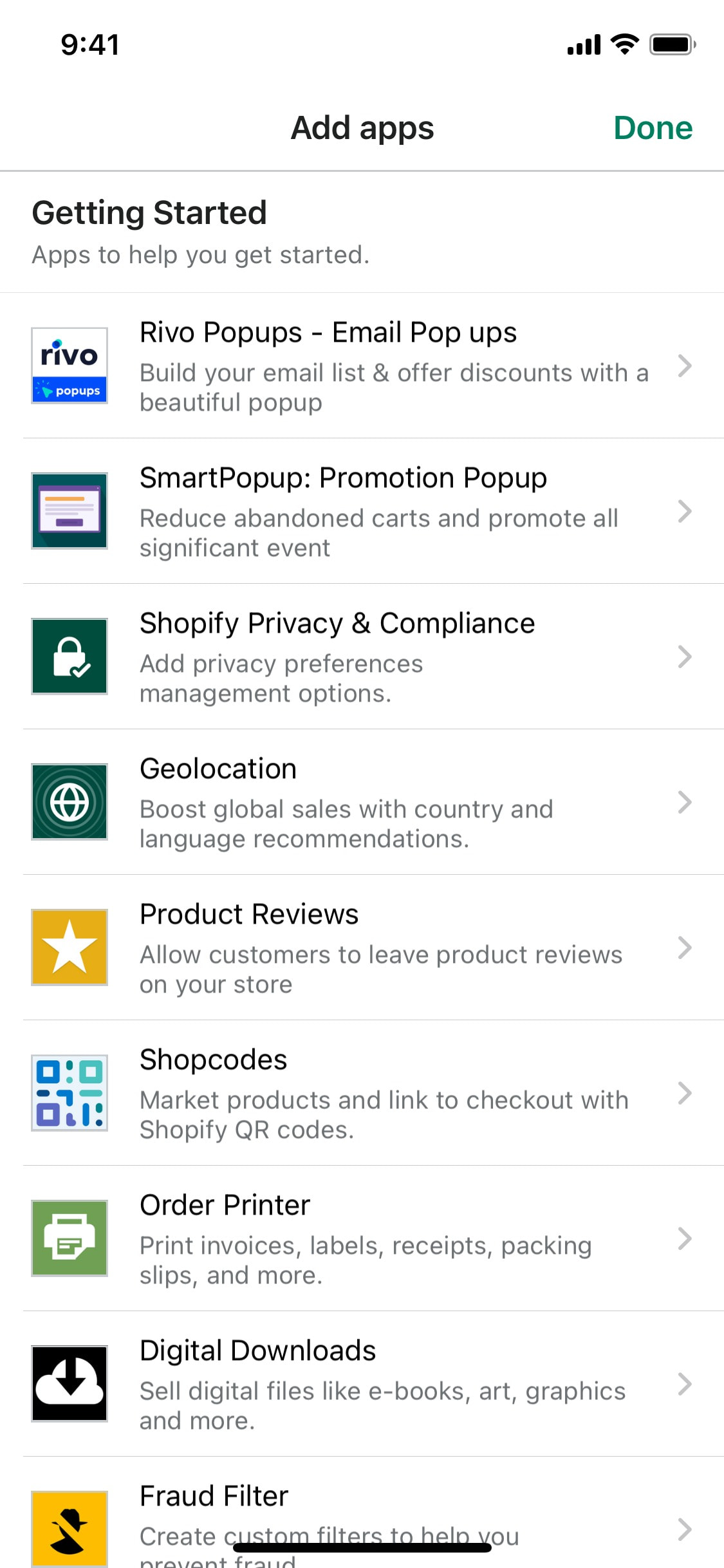 Shopify iOS screen 124