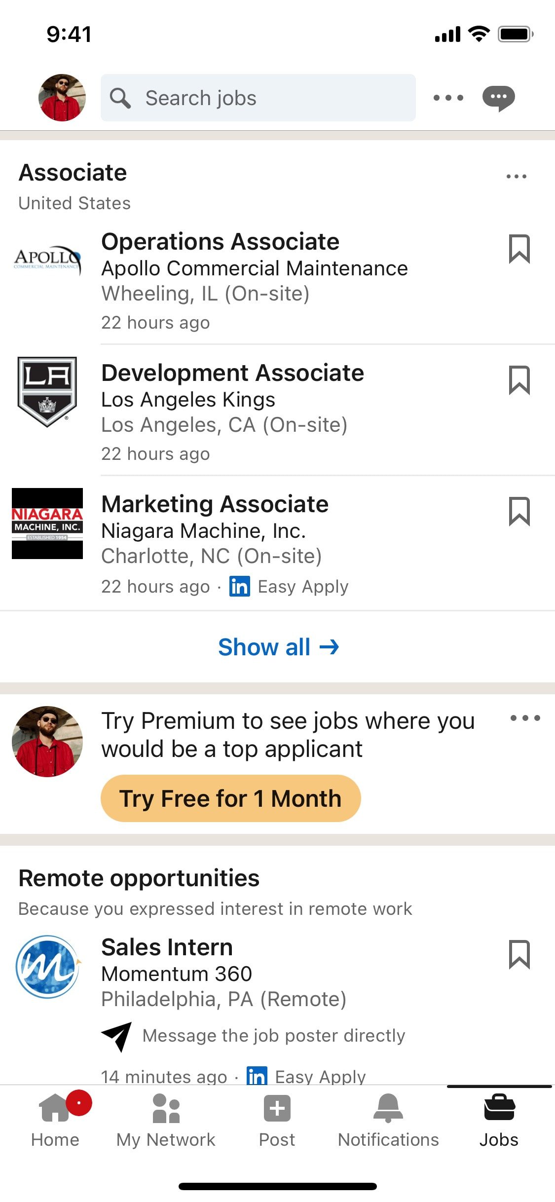 LinkedIn iOS screen 310