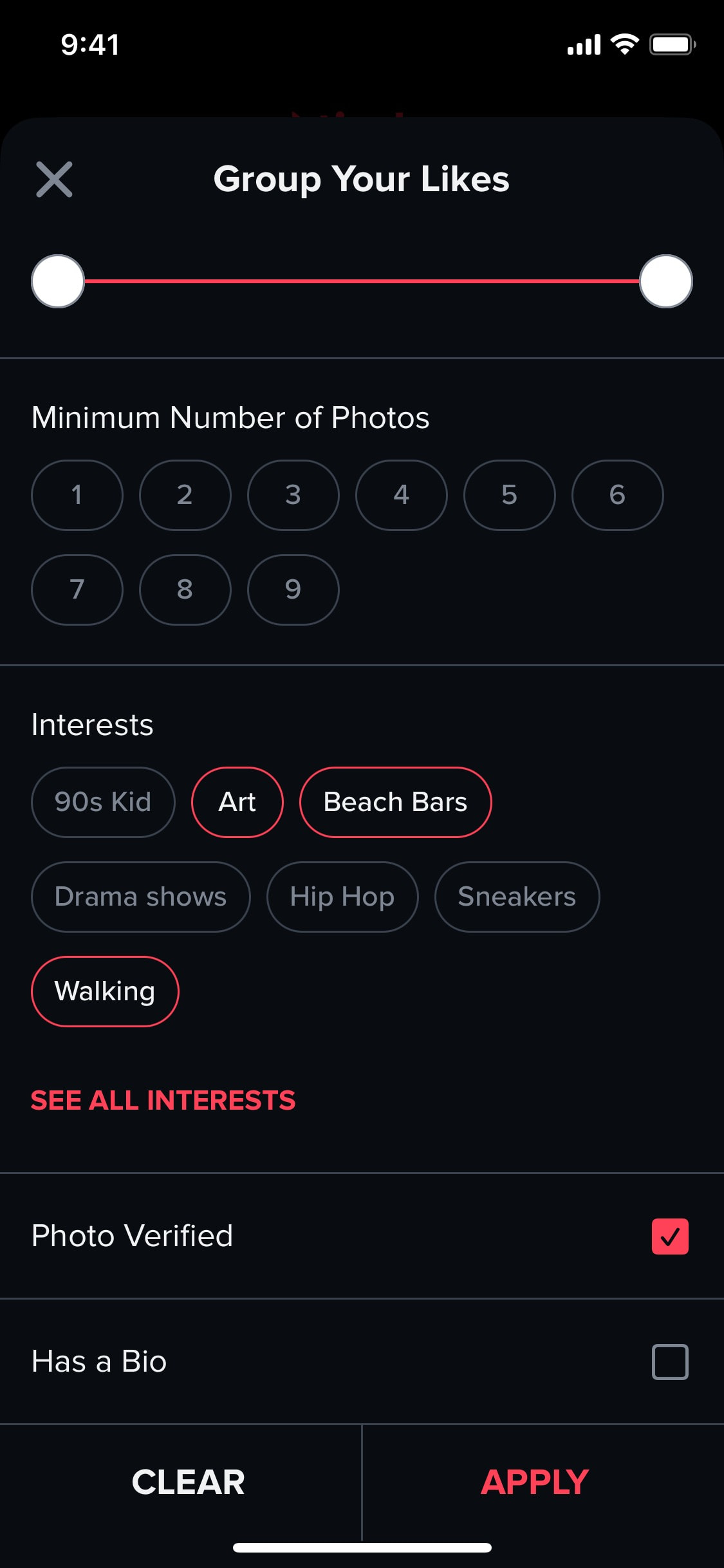Tinder iOS screen 93
