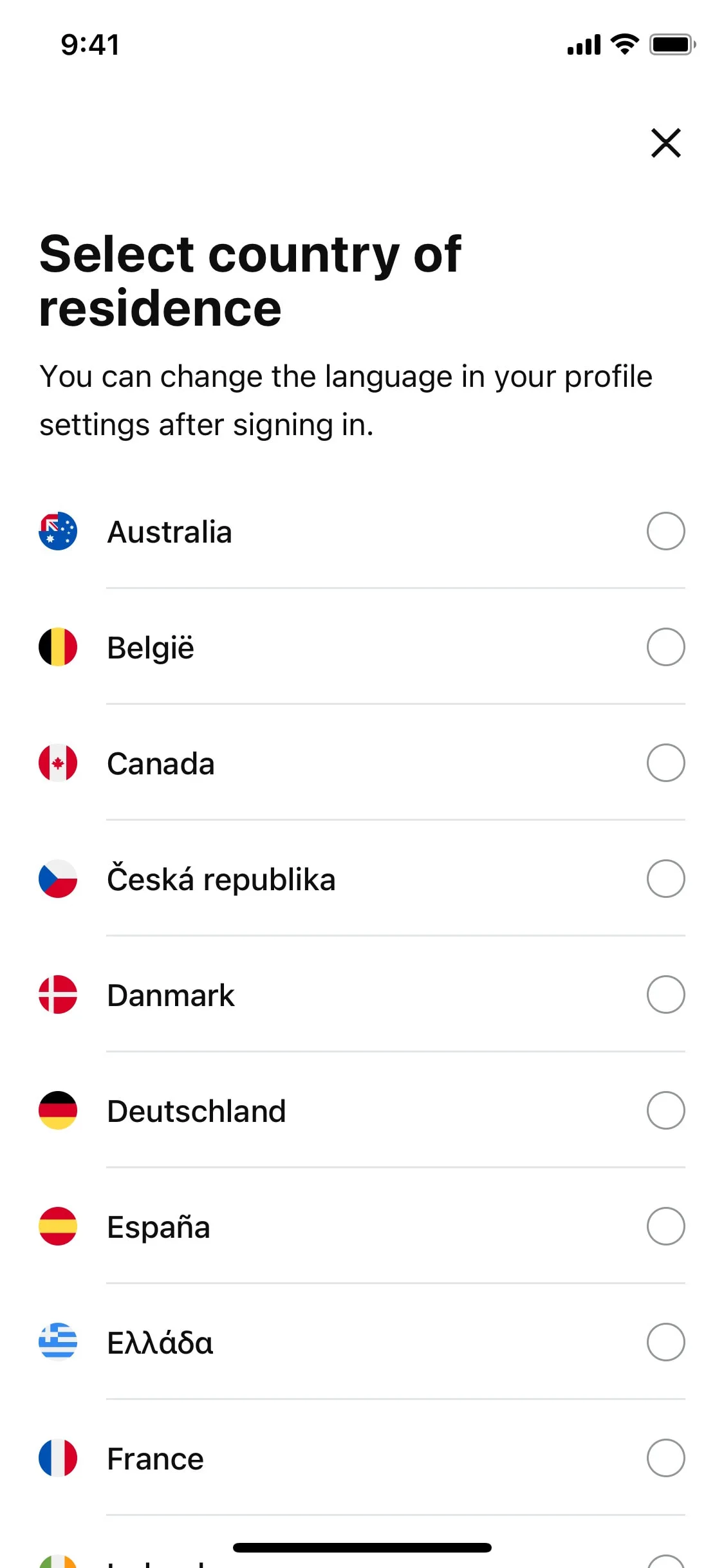 Klarna iOS screen 2