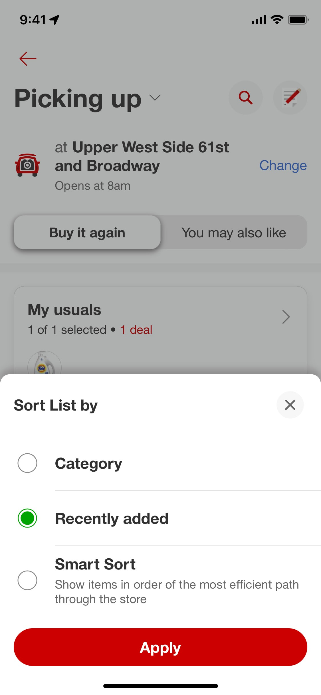 Target iOS screen 613