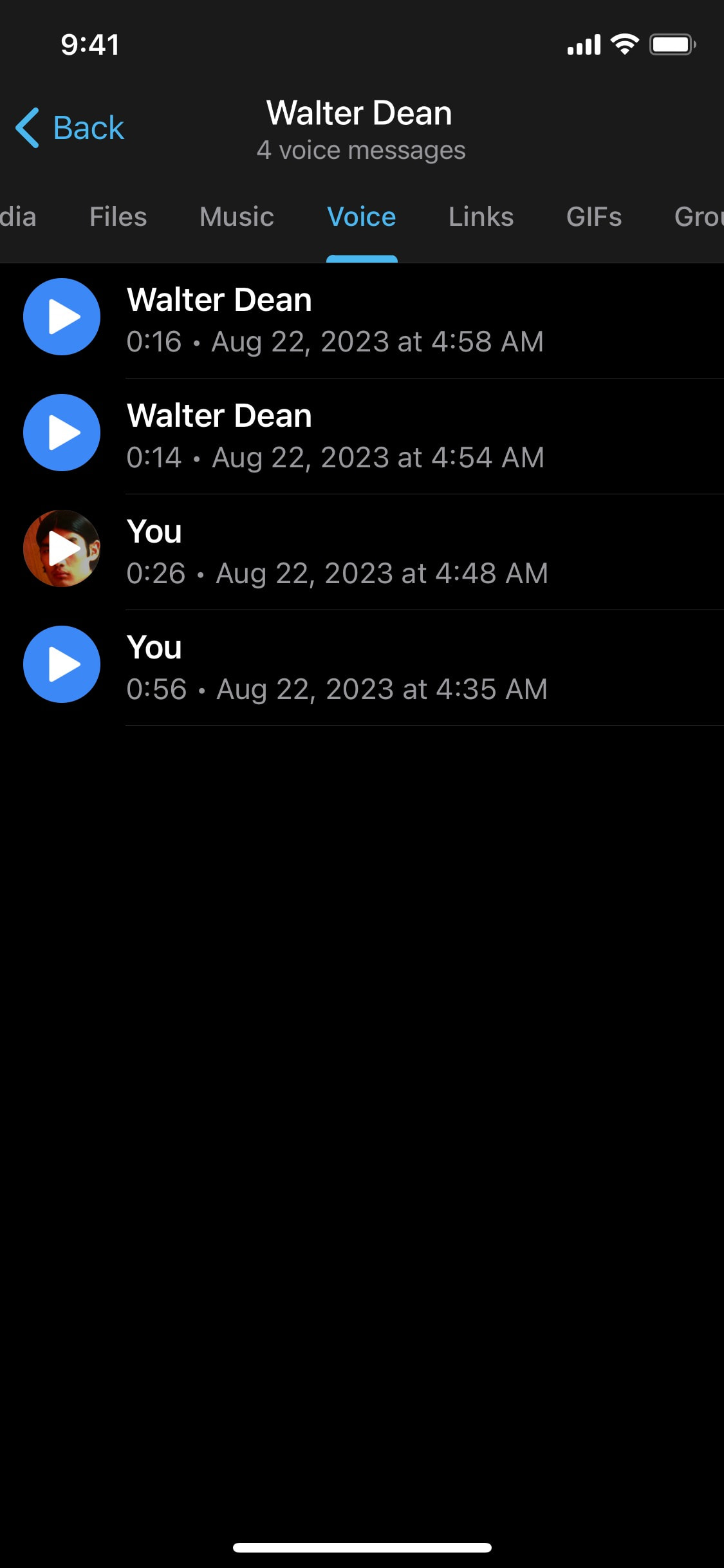 Telegram iOS screen 698