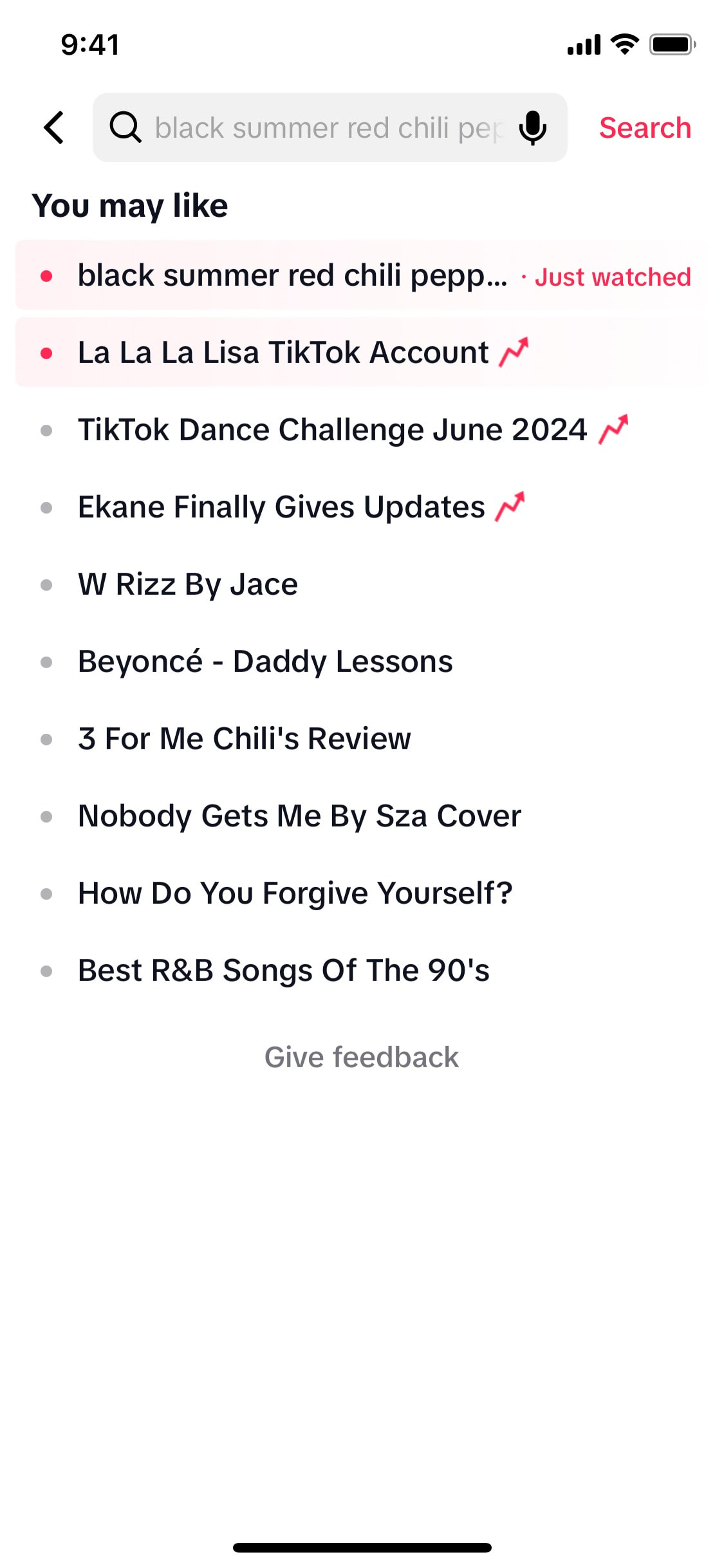 TikTok iOS screen 576