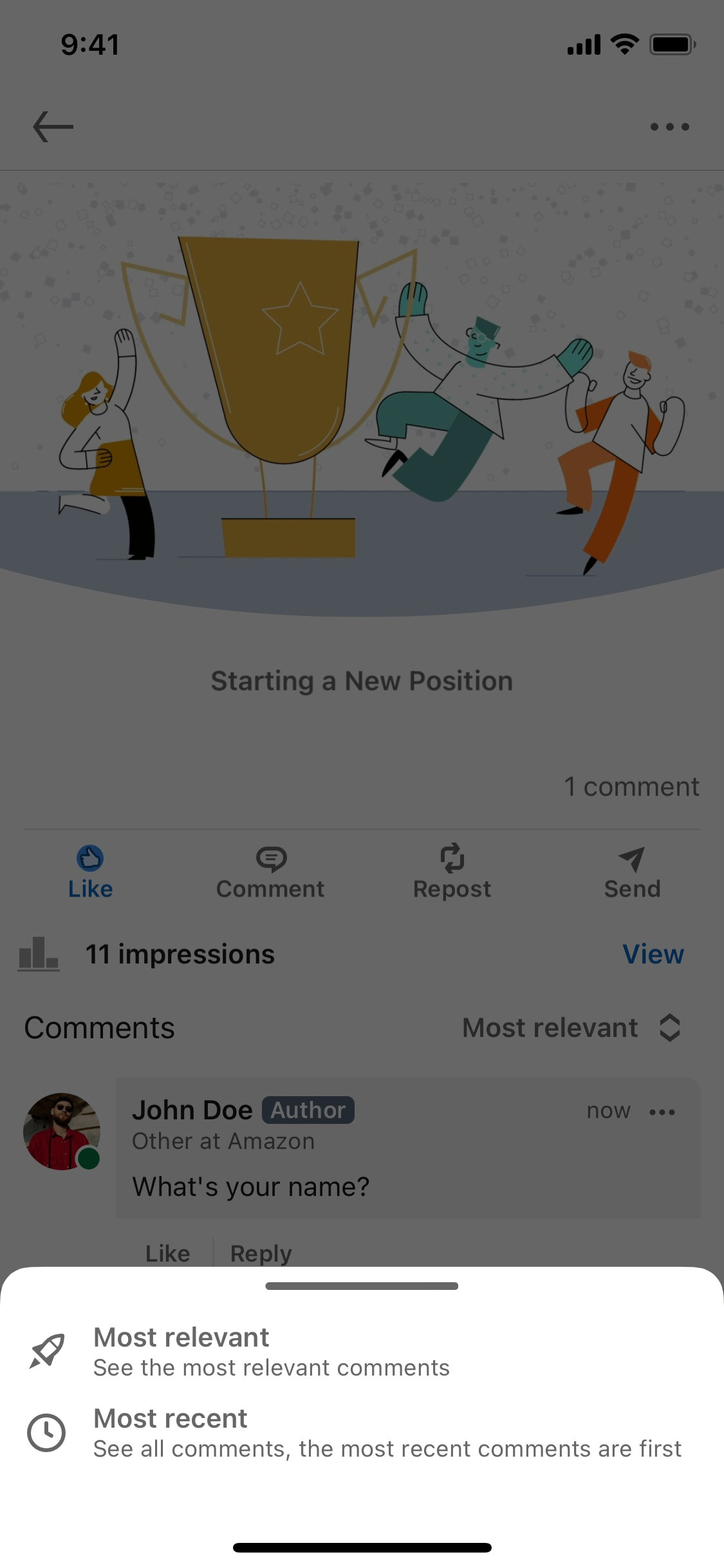 LinkedIn iOS screen 85