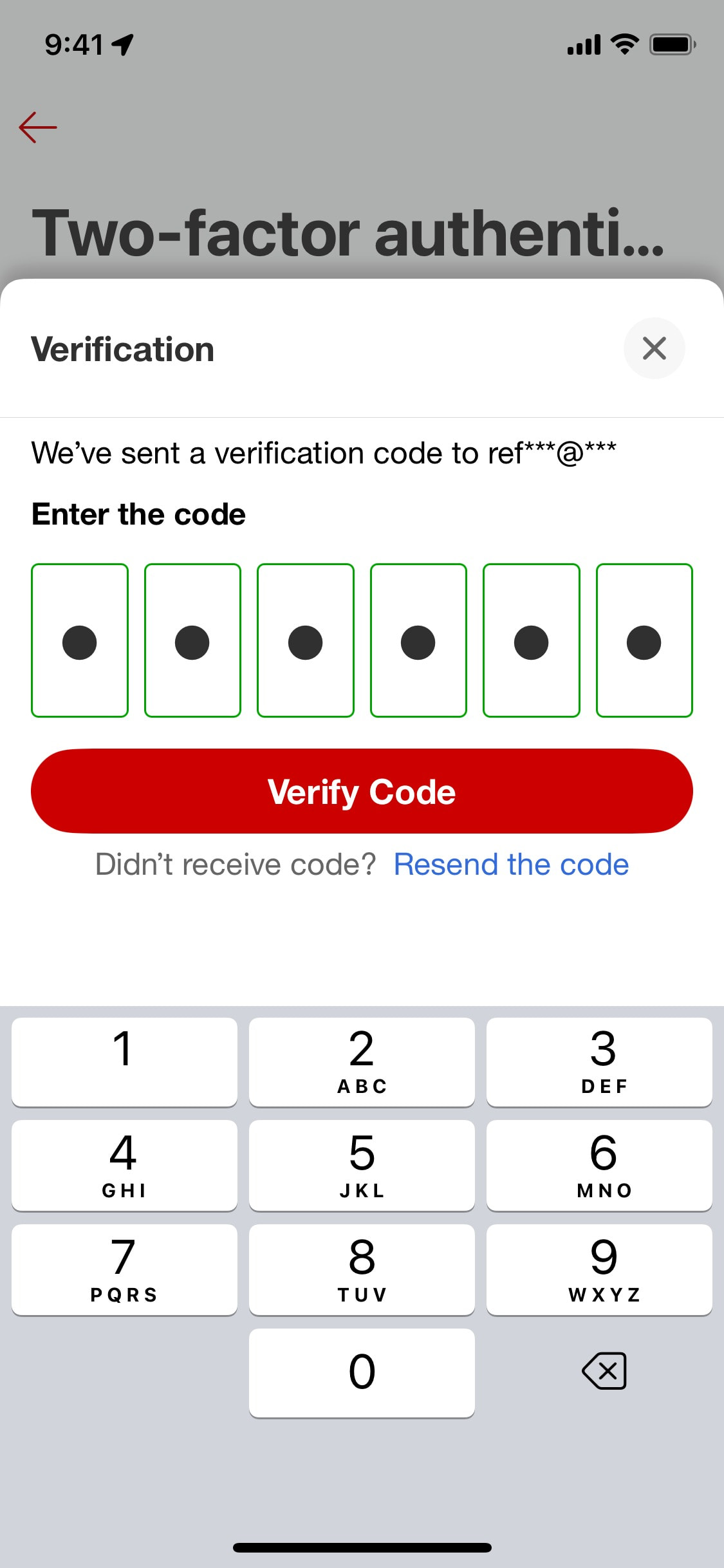 Target iOS screen 536