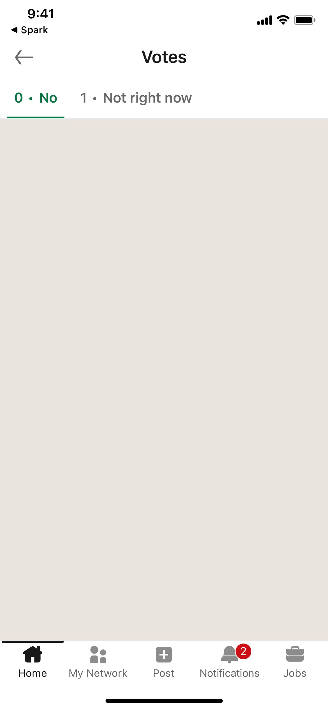 LinkedIn iOS screen 146