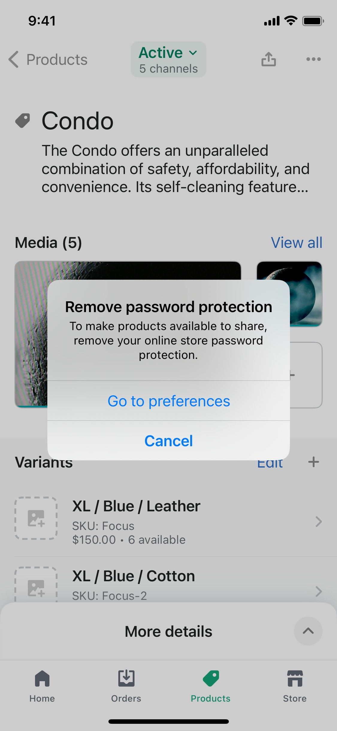 Shopify iOS screen 555