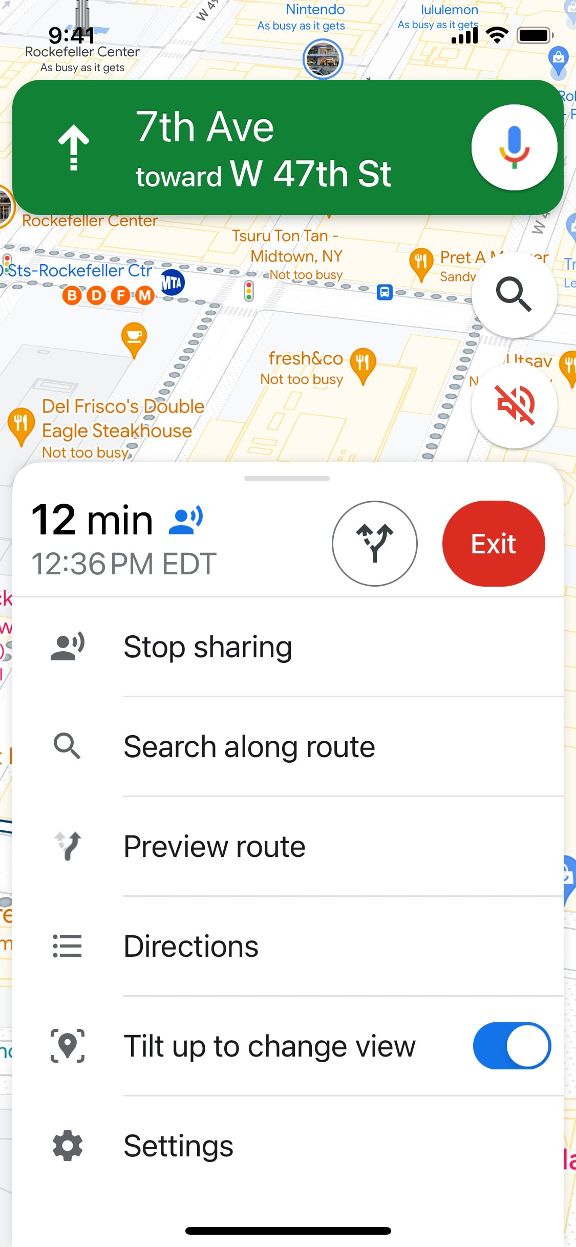 Google Maps iOS screen 96