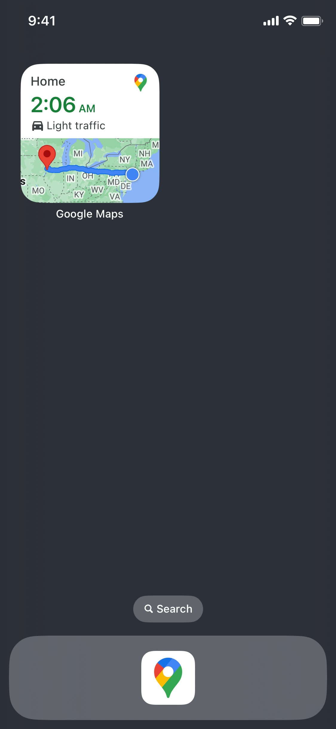 Google Maps iOS screen 203