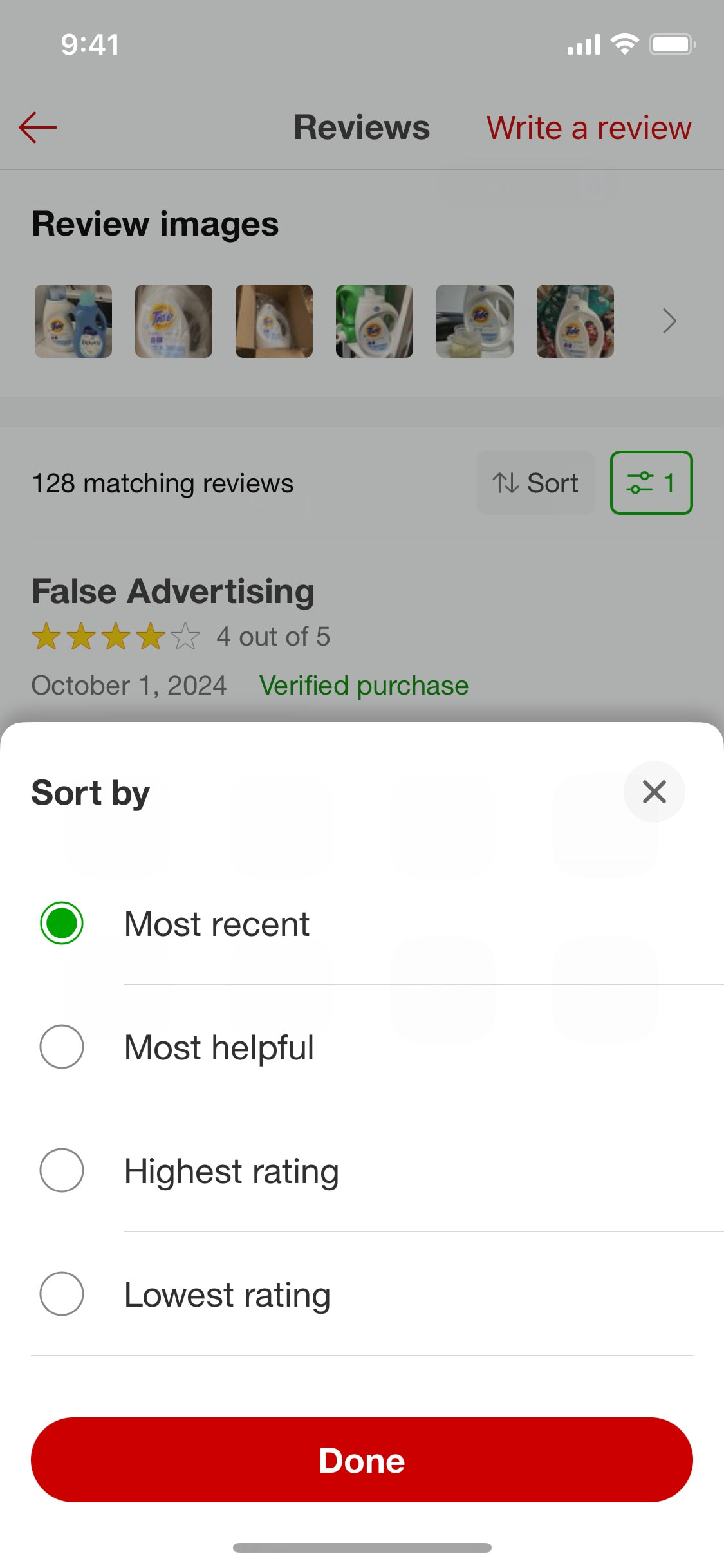 Target iOS screen 244